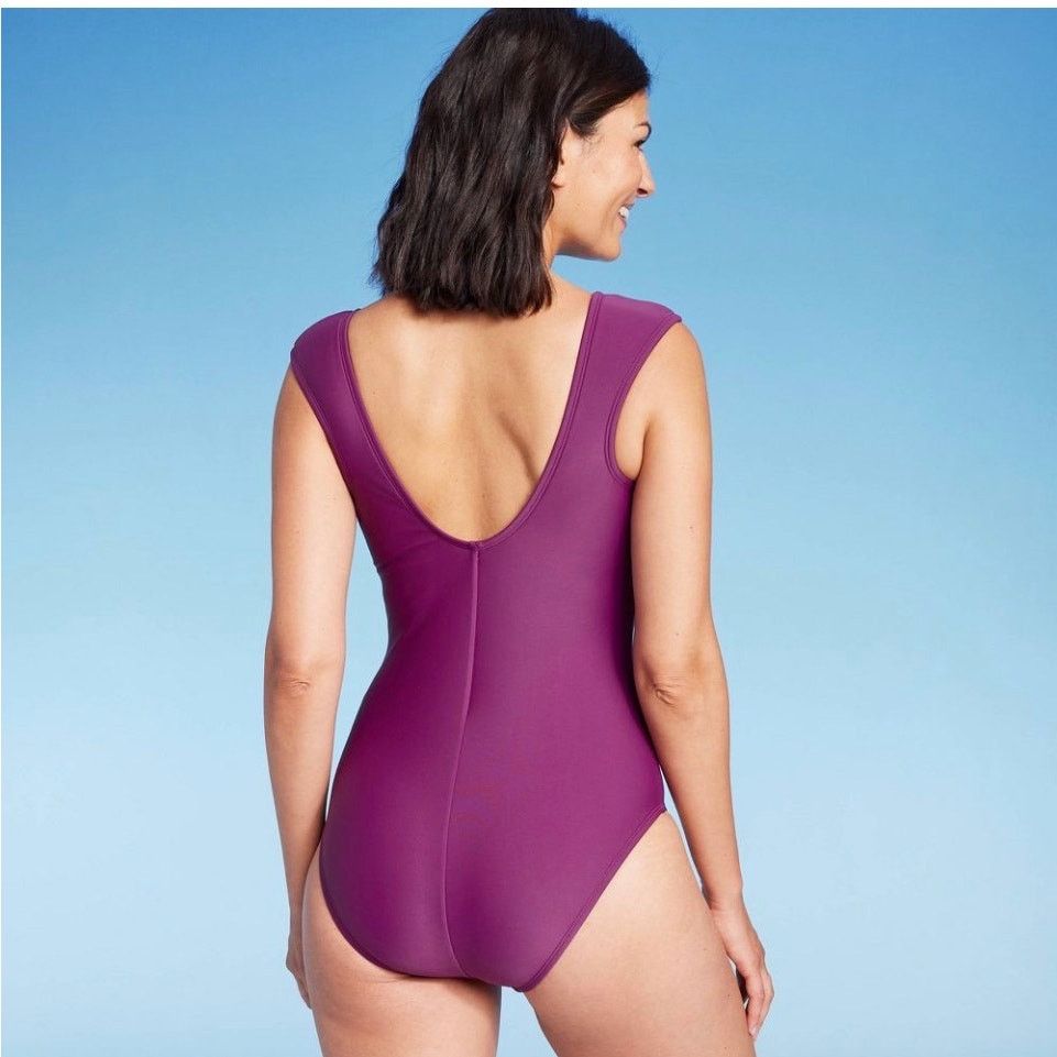 The Unbranded Brand One Piece Swimsuit - Shade & Shore Size Medium Purple Size ONE SIZE - 2 Thumbnail
