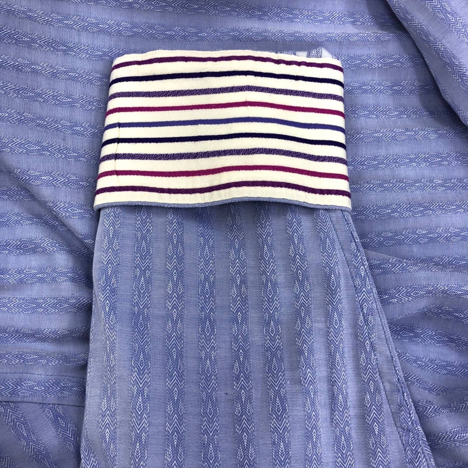 Robert Graham Robert Graham Shirt L Lilac Jacquard Stripe Button Contrast Size US L / EU 52-54 / 3 - 21 Thumbnail