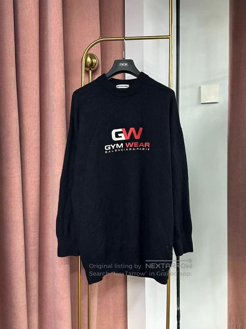 Balenciaga Balenciaga Black letter sweater knitted sweater long sleev Size US XS / EU 42 / 0 - 1 Thumbnail