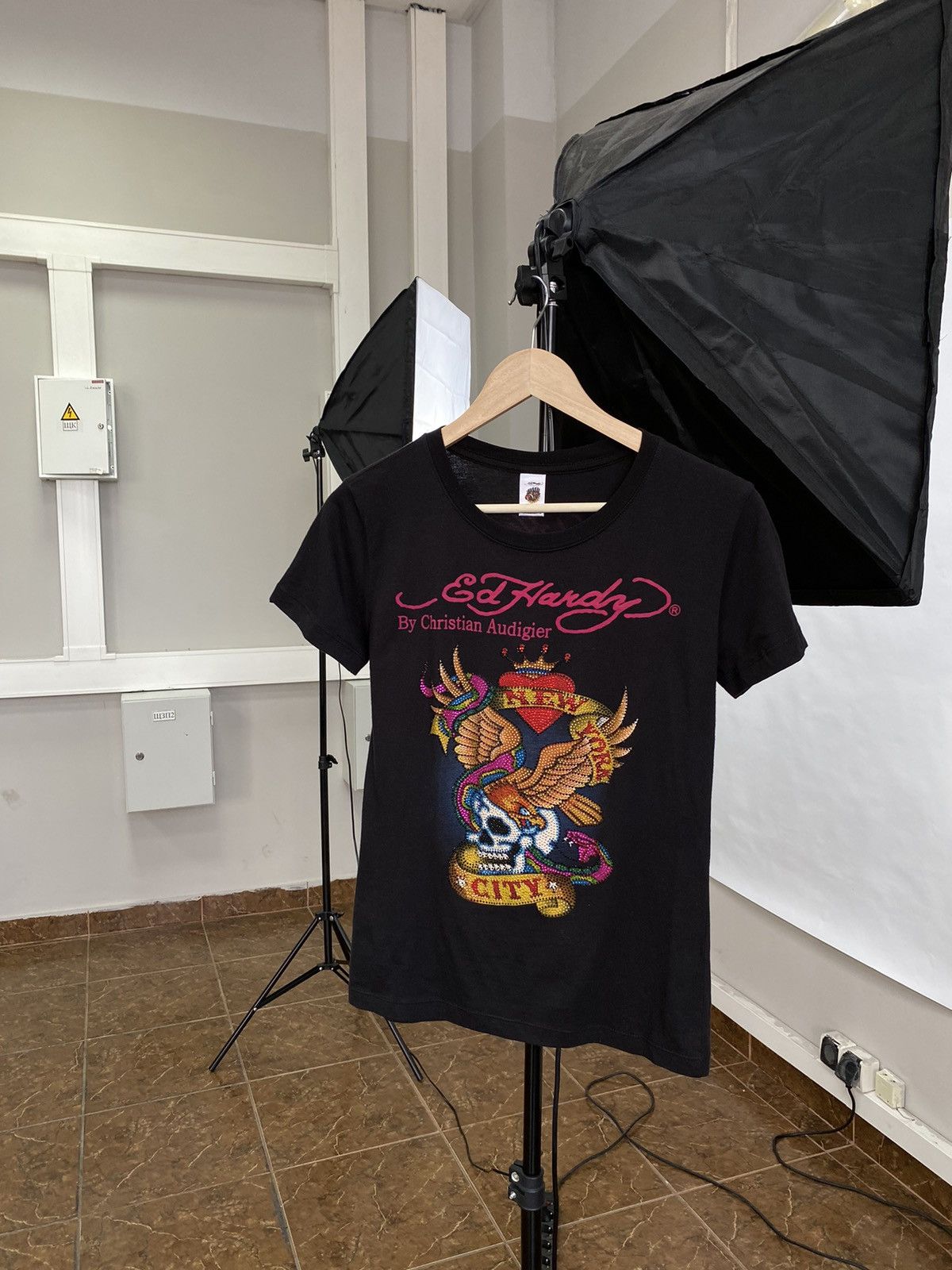 Ed Hardy 🇺🇸 Vintage Ed Hardy Christian Audigier Y2K T-Shirt Rare Retro Size L / US 10 / IT 46 - 1 Thumbnail