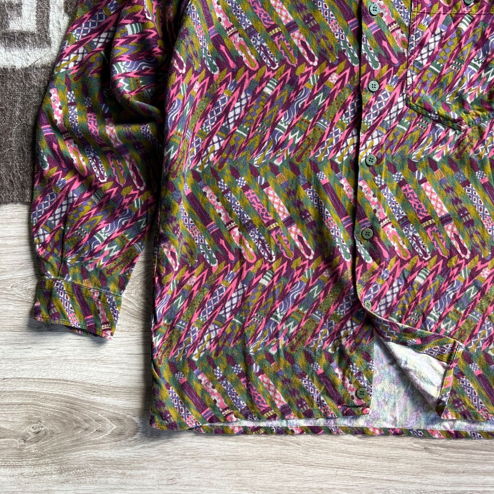 Missoni Vintage Missoni Abstract Pattern Long Sleeve Shirt 9490AC Size US M / EU 48-50 / 2 - 5 Thumbnail