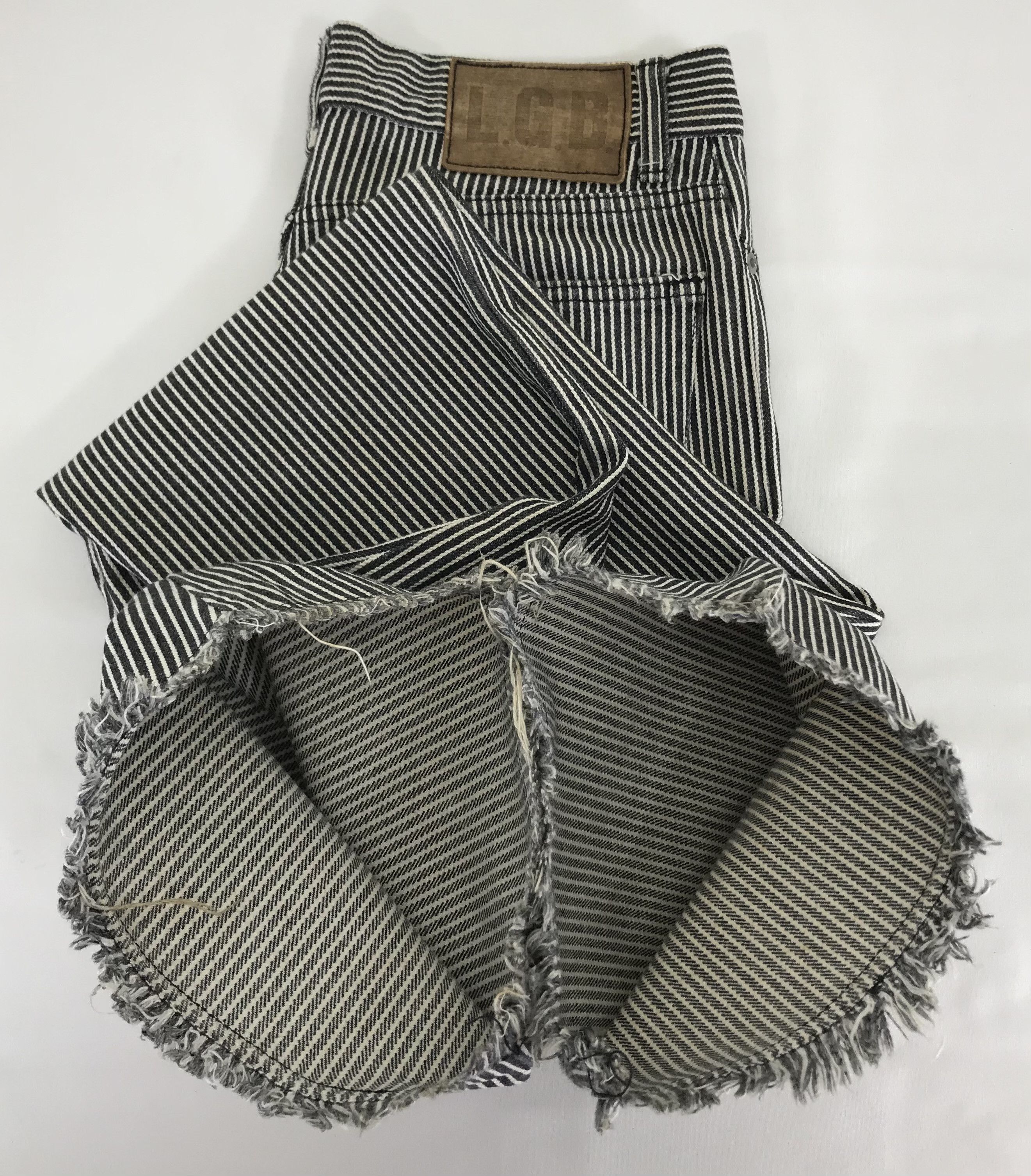 Le Grande Bleu (L.G.B.) Le Grande Bleu (L.G.B.) Hickory Striped Flare Jeans Size US 29 - 15 Thumbnail