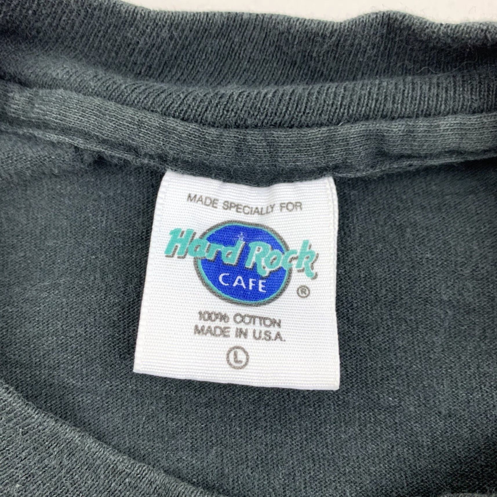 Hard Rock Cafe VINTAGE Hard Rock Cafe T Shirt Adult Large Black Las Vegas 90s Rock N Roll Faded Rock n Roll Size US L / EU 52-54 / 3 - 3 Thumbnail