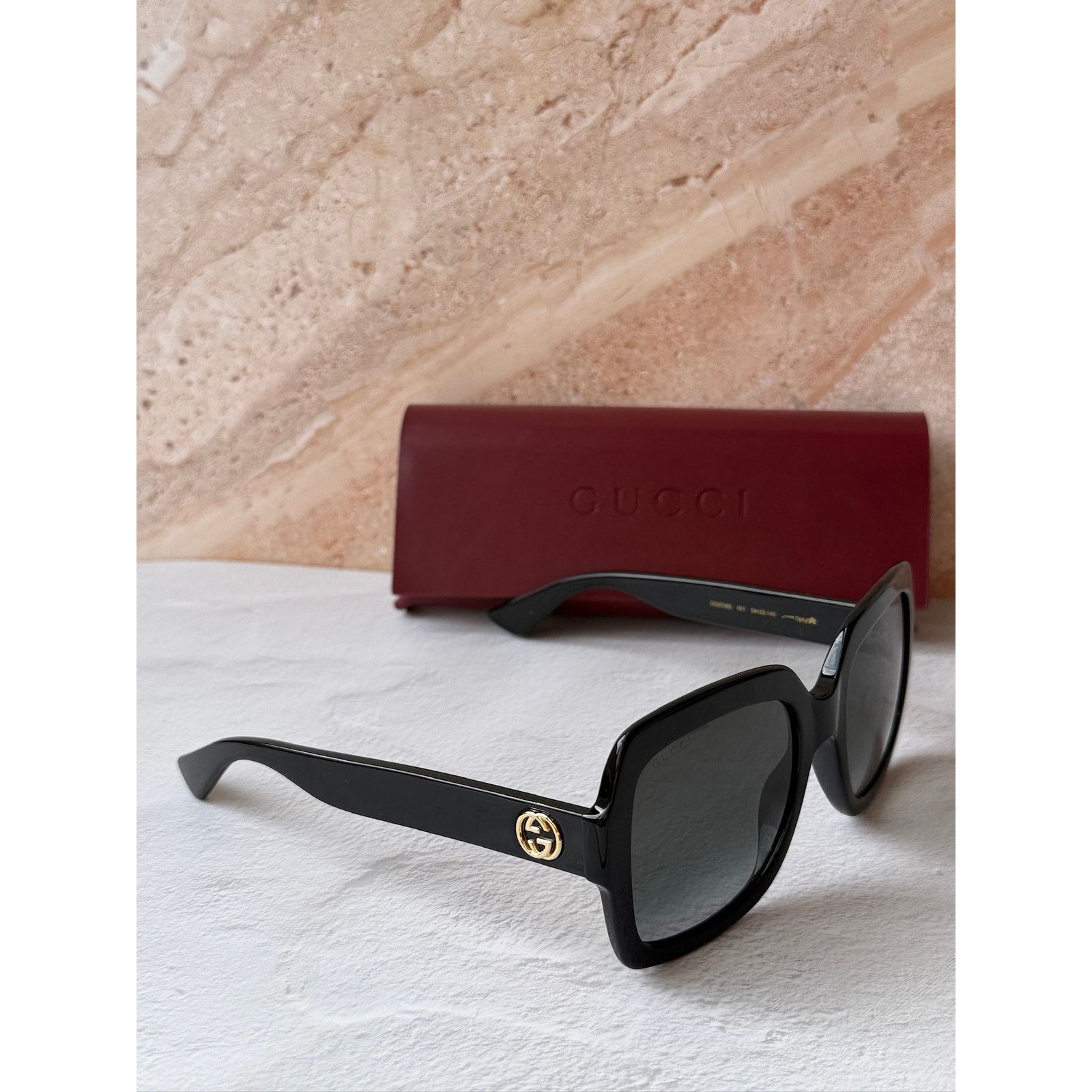 Gucci NEW Gucci GG0036S Black Square Sunglasses Size ONE SIZE - 2 Thumbnail