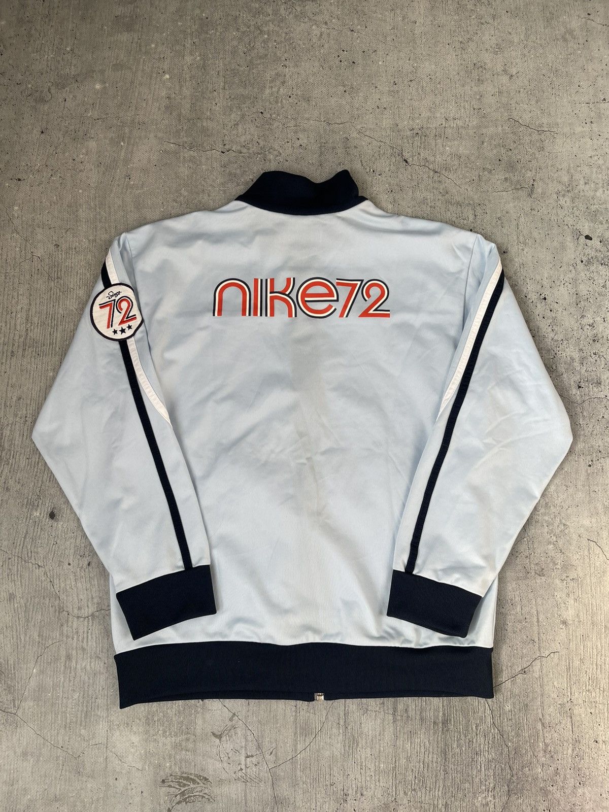 Nike Nike 72 Baby Blue Olympian ZipUp Hoodie Vintage Track Jacket Size US S / EU 44-46 / 1 - 1 Thumbnail