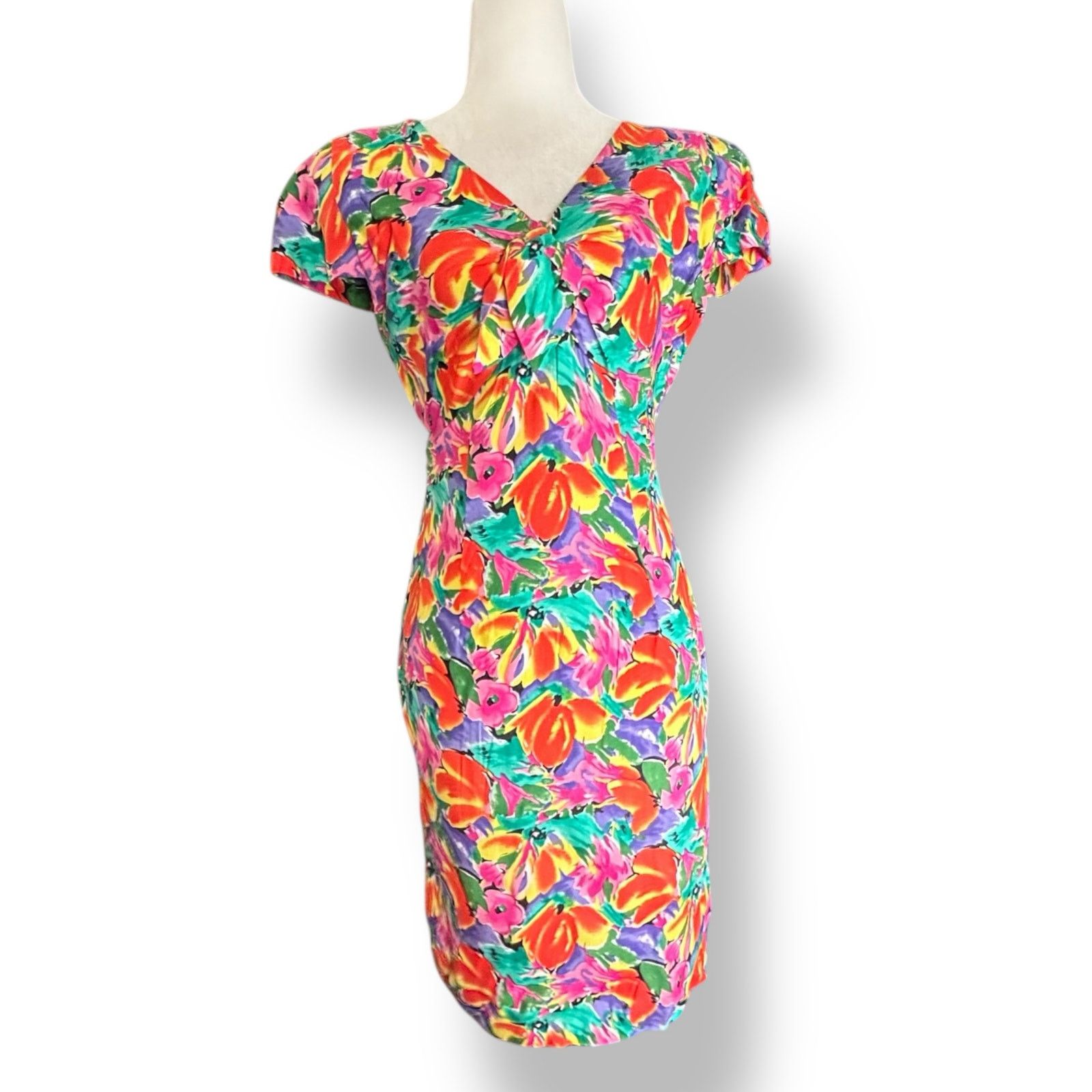 Vintage Vintage Jessica Howard Petite Floral Wiggle Dress Size 4 Size XS / US 0-2 / IT 36-38 - 12 Thumbnail