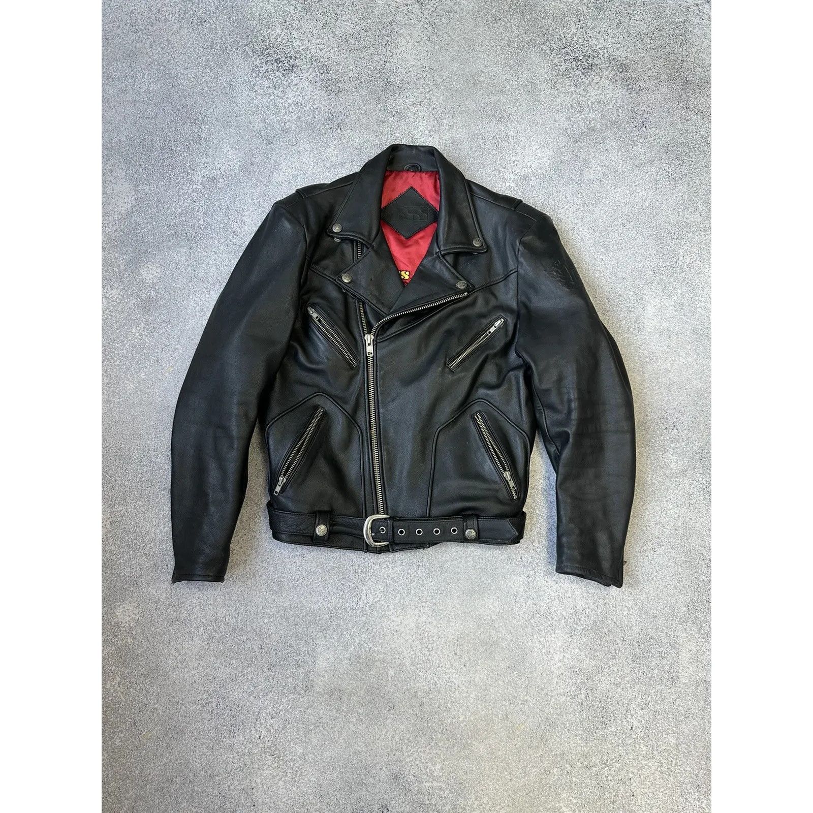 Vintage VTG IXS Highway Star Biker Heavy Leather Jacket Size US L / EU 52-54 / 3 - 9 Thumbnail