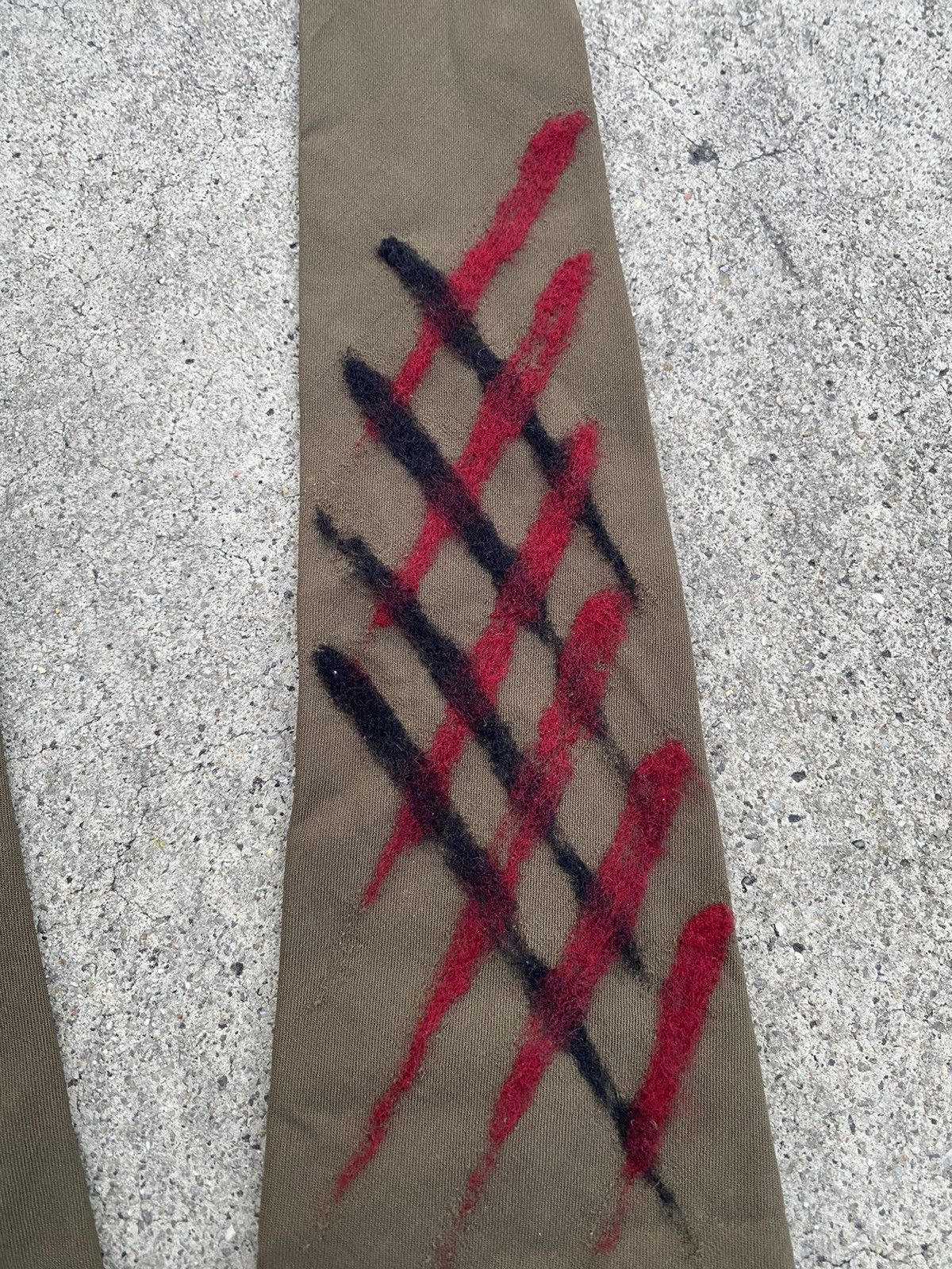 Y's for Men × Yohji Yamamoto YS For Men Yohji Yamamoto Patch Wool Neck Tie Size ONE SIZE - 3 Thumbnail