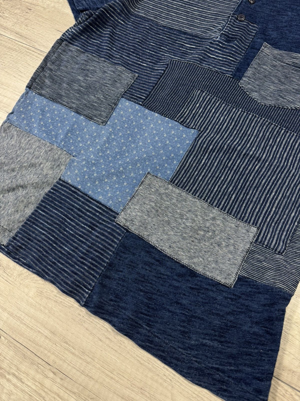 Polo Ralph Lauren 00s Polo Ralph Lauren Patchwork indigo dye denim 2005 Size US M / EU 48-50 / 2 - 3 Thumbnail