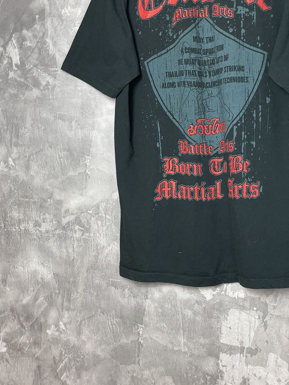 Band Tees × Japanese Brand × Vintage Vintage Y2K Muay Thai Boxing Double Sided T-Shirt Size US L / EU 52-54 / 3 - 16 Thumbnail