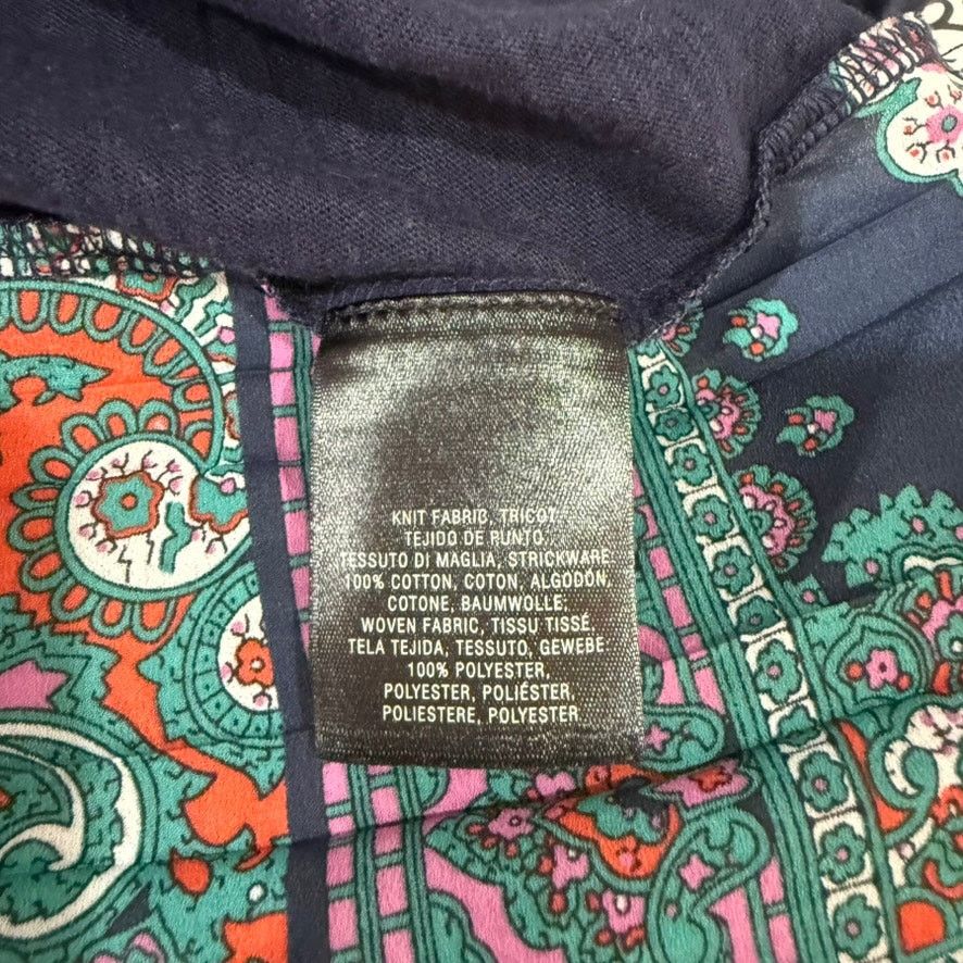 Anthropologie Anthropologie Women Blue Paisley Pleated Long Sleeve T-Shirt Size M / US 6-8 / IT 42-44 - 7 Thumbnail