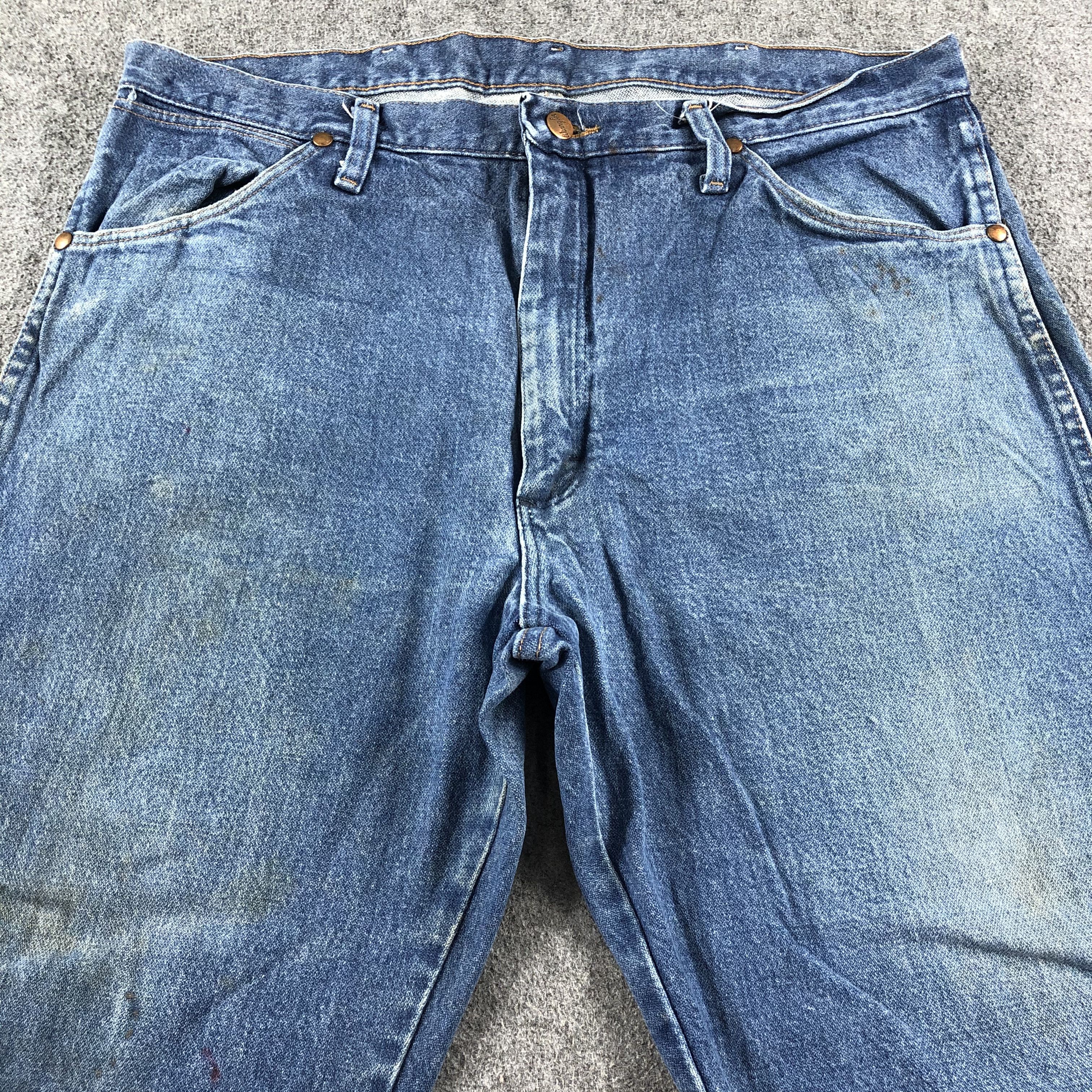 Vintage Vintage Blue Wash Wrangler Jeans-J2462 Size US 37 - 3 Thumbnail