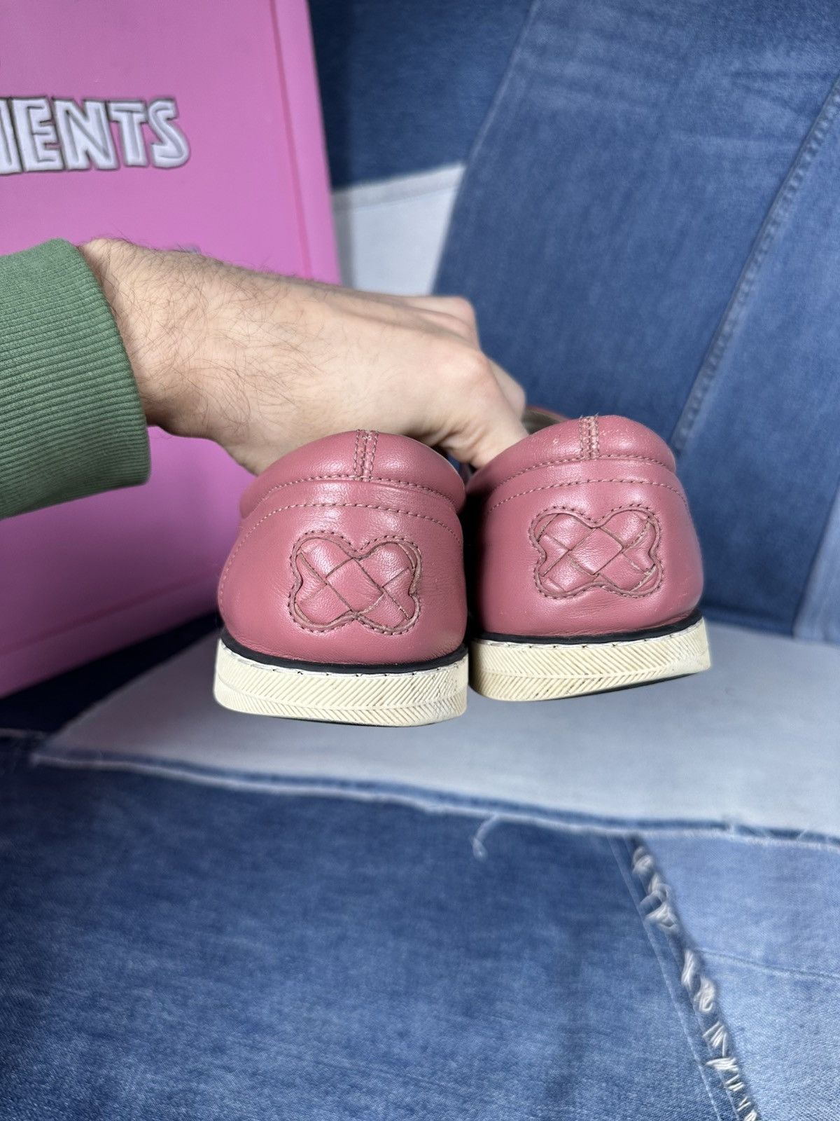 Bottega Veneta Bottega Veneta Intrecciato Slip-On Sneakers Pink Size US 8.5 / IT 38.5 - 19 Thumbnail