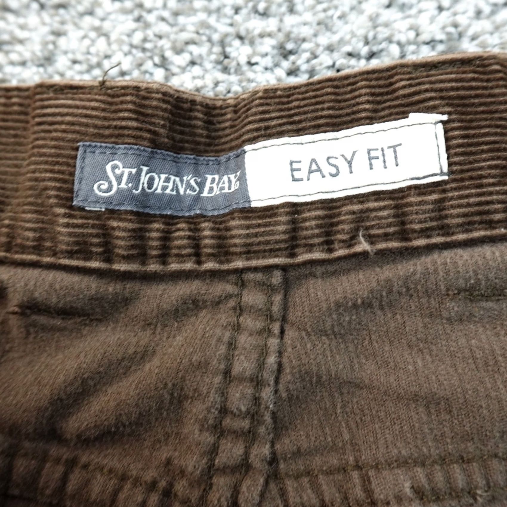 Vintage St Johns Bay Pants Mens 38X30 Brown Corduroy 5 Pocket Chino Trousers Corduroy Cotton Slate Flat Front Regular Straight Jeans Pants Mens Brown Size US 38 / EU 54 - 6 Thumbnail