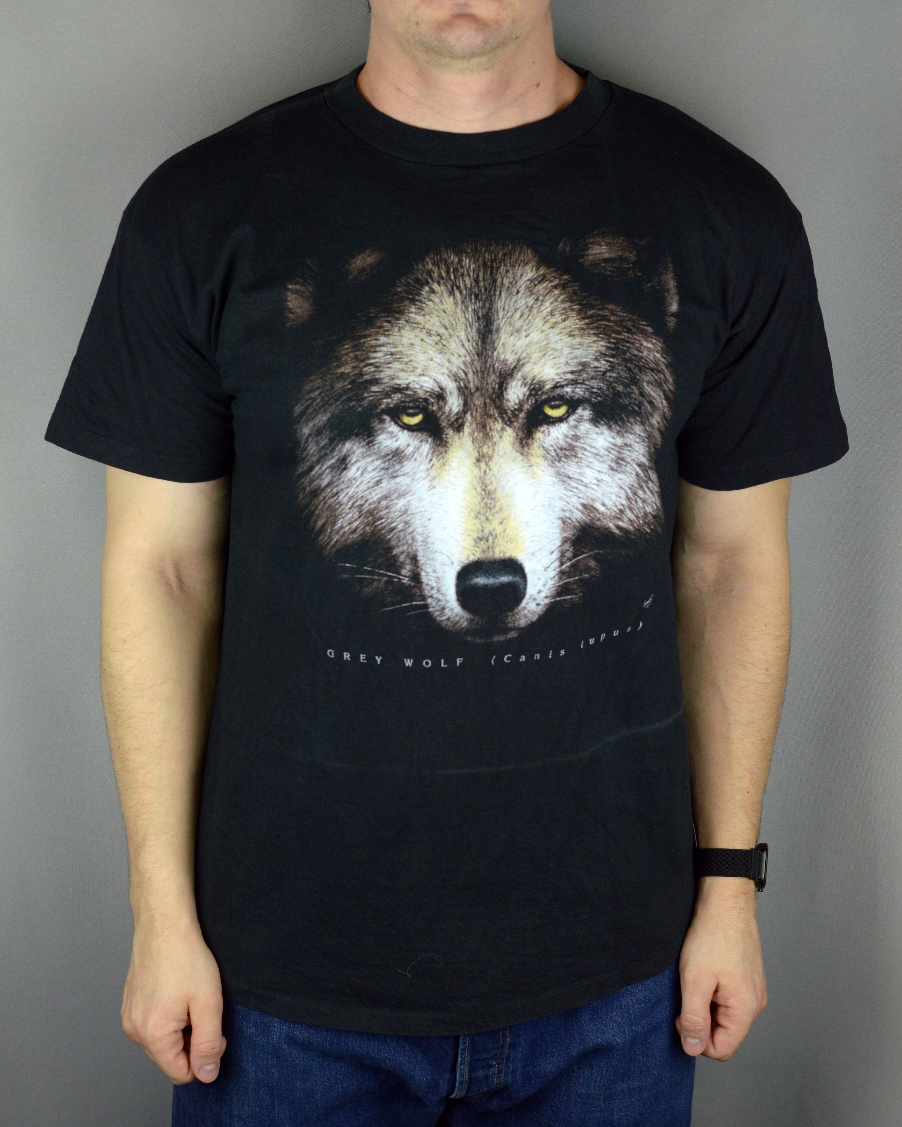 Vintage Vintage 3D Emblem Grey Wolf t shirt Size US XL / EU 56 / 4 - 1 Thumbnail