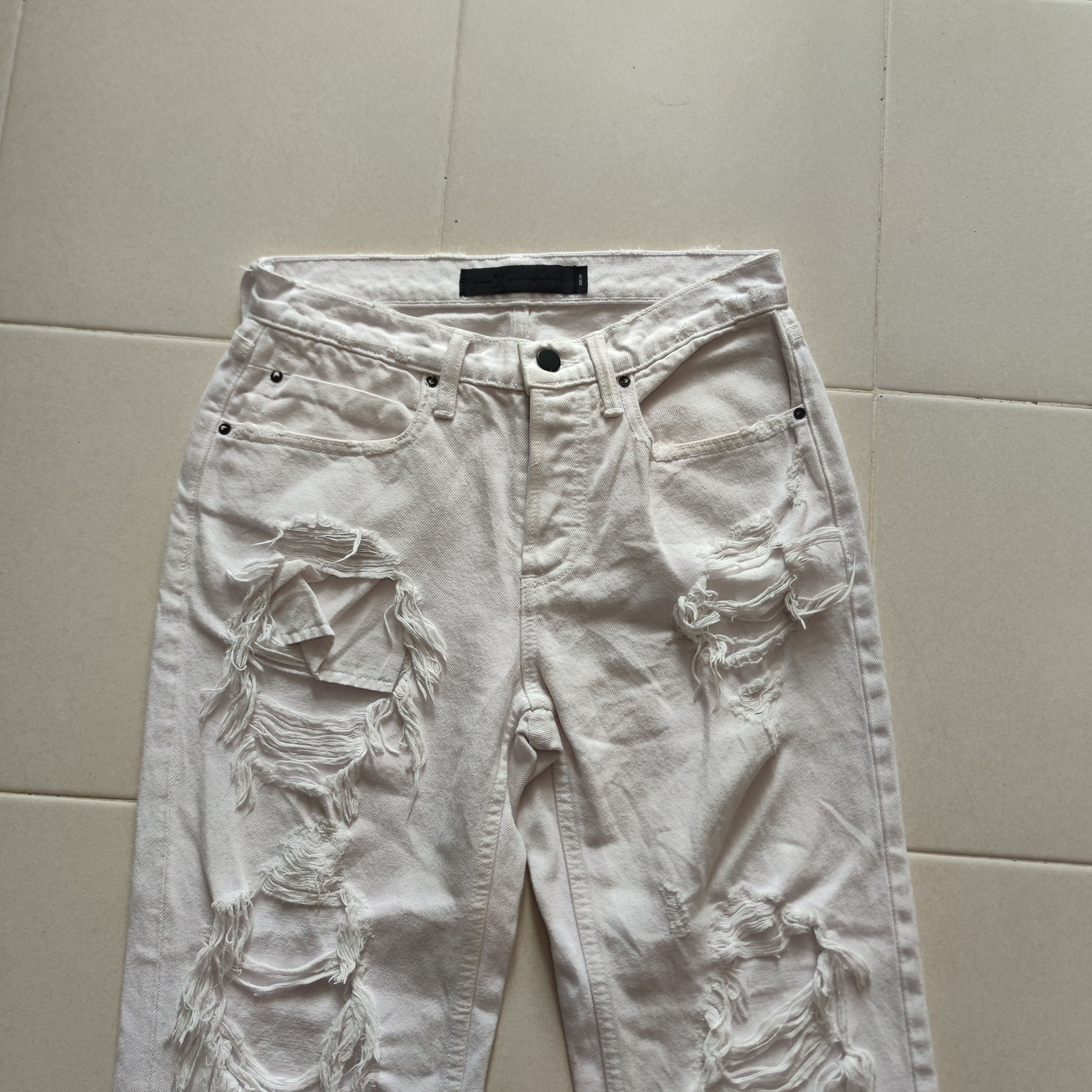 Alexander Wang DENIM X ALEXANDER WANG RIVAL DISTRESSED DESIGN DENIM Size 28" / US 6 / IT 42 - 7 Thumbnail