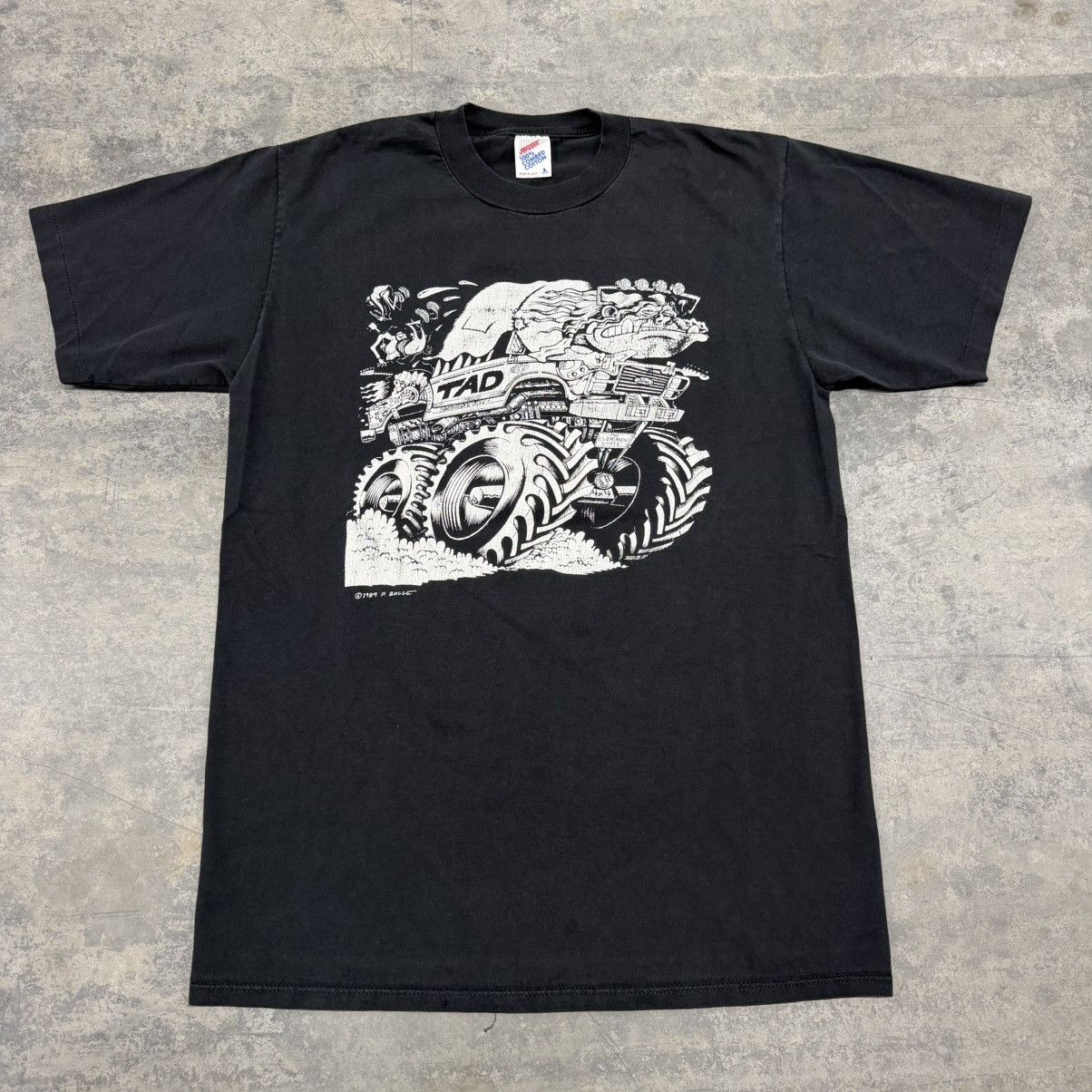 Vintage 1989 Vintage Tad Monster Truck Peter Bagge Art Band Tee Size US L / EU 52-54 / 3 - 1 Thumbnail