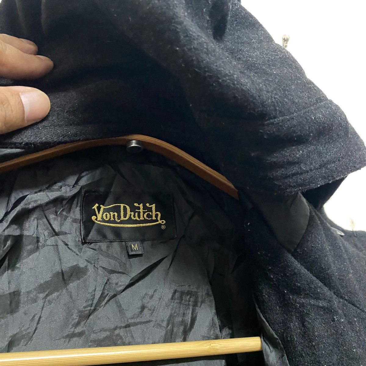 Von Dutch Rare Von Dutch Wool Jacket Zipper x Snap Button Hoodie Size US M / EU 48-50 / 2 - 8 Thumbnail
