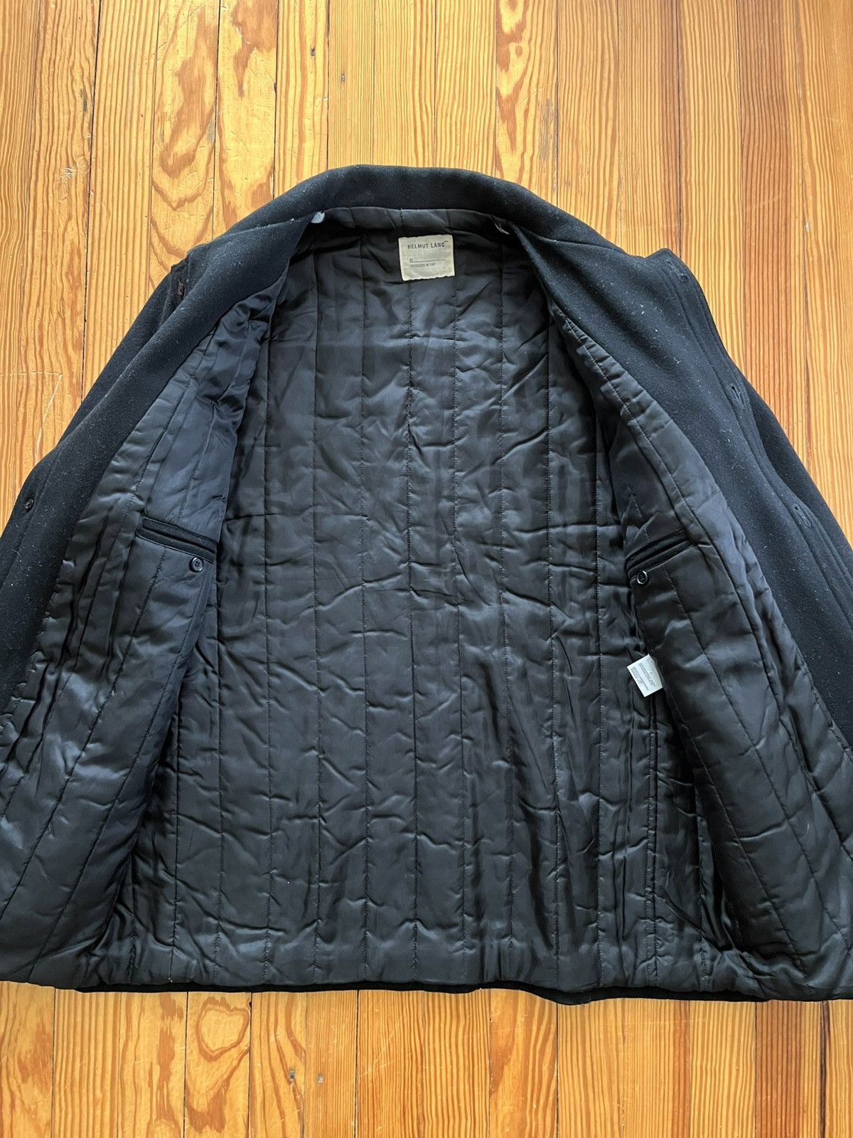 Helmut Lang Archive 1997 Helmut Lang Wool Coat Jacket Black GRAIL Size US L / EU 52-54 / 3 - 6 Thumbnail