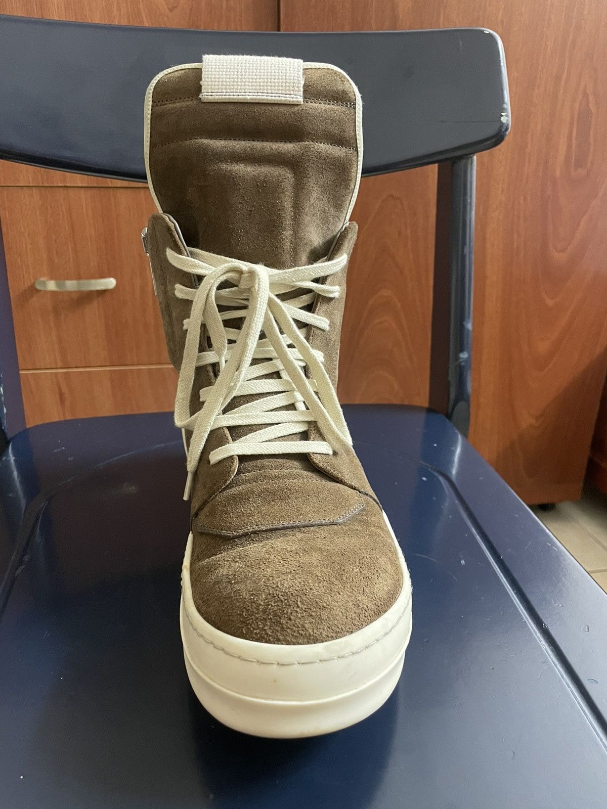 Rick Owens SS19 Rick Owens geobasket in brown suede Size US 8.5 / EU 41-42 - 16 Thumbnail