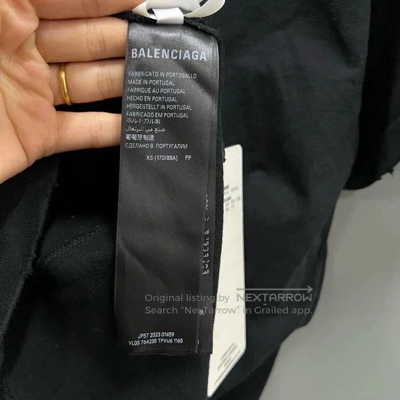 Balenciaga Balenciaga Blue Logo Print Short Sleeve. Size US XS / EU 42 / 0 - 4 Thumbnail