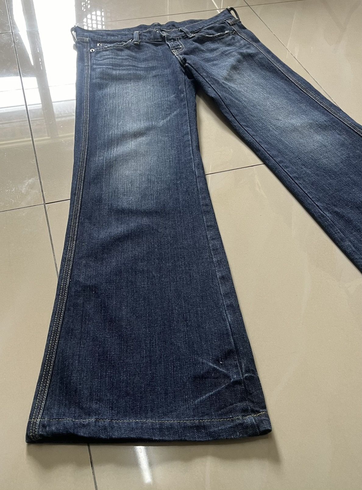 Tornado Mart Flare Jean black by moussy baggy low rise made in Japan F1 Size US 30 / EU 46 - 2 Thumbnail