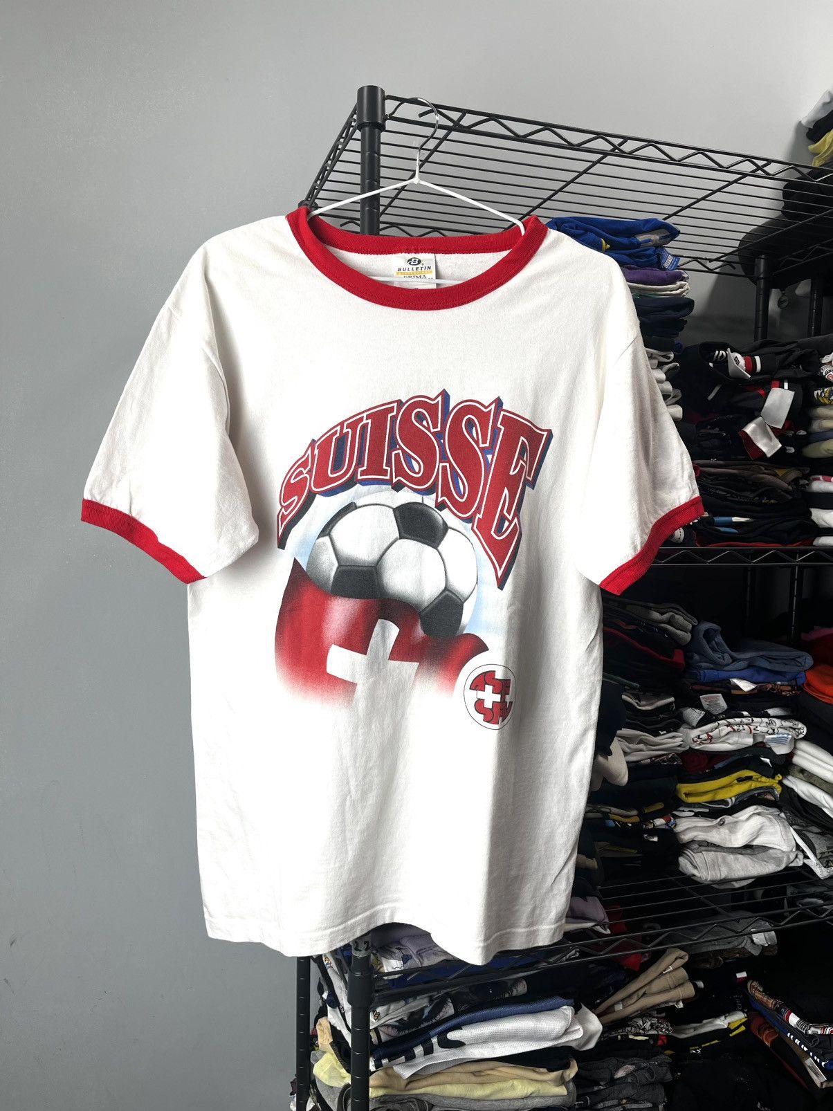 Vintage Vintage Suisse Soccer T Shirt Football Olympic Size US M / EU 48-50 / 2 - 1 Thumbnail