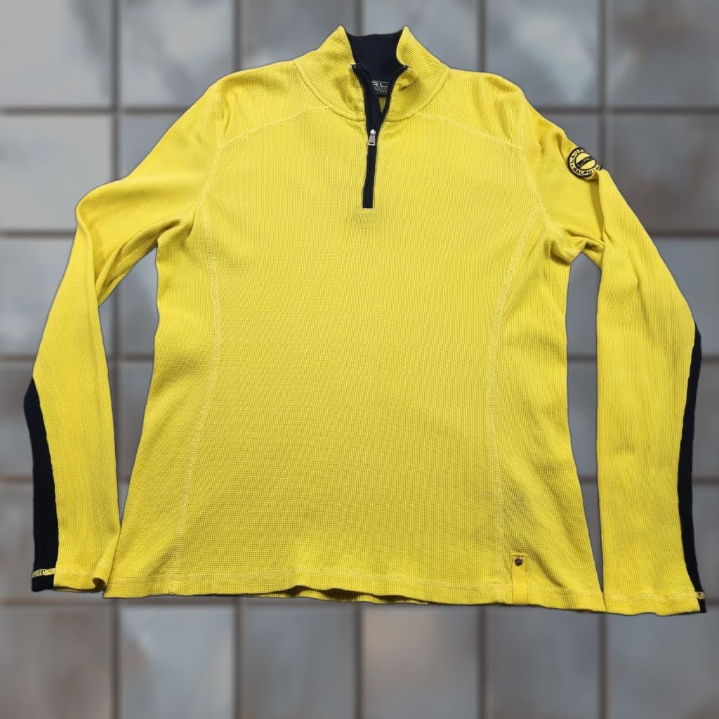 Ralph Lauren Lauren Ralph Lauren Thermal Shirt Womens XL Yellow Quarter Zip Lauren Active Size XL / US 12-14 / IT 48-50 - 1 Thumbnail