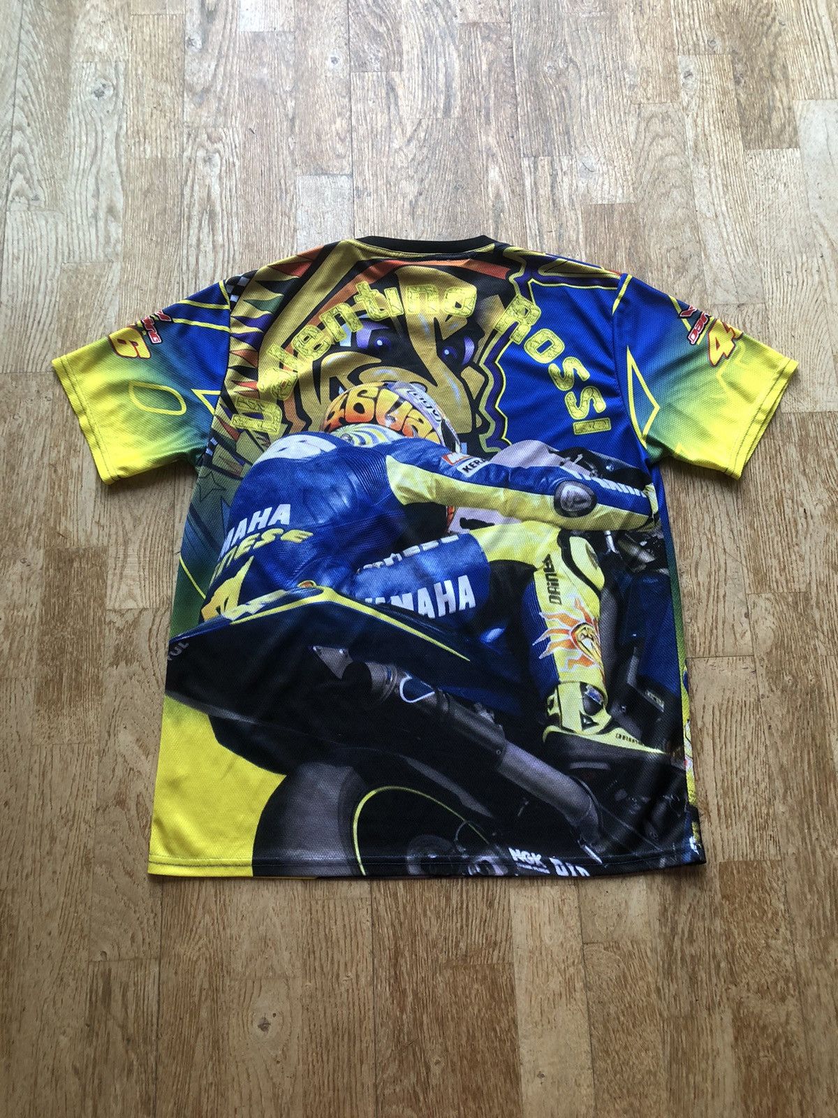 Vintage RARE VALENTINO ROSSI VINTAGE MOTOGP BIKE RACING JERSEY SHIRT Size US L / EU 52-54 / 3 - 2 Thumbnail