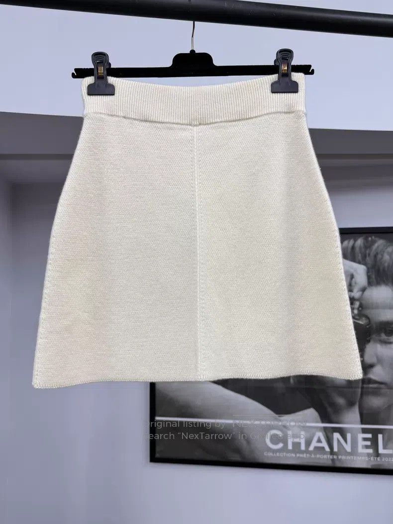 Hermes Hermes Beige Cashmere Skirt Size 24" / US 00 / IT 34 - 3 Thumbnail