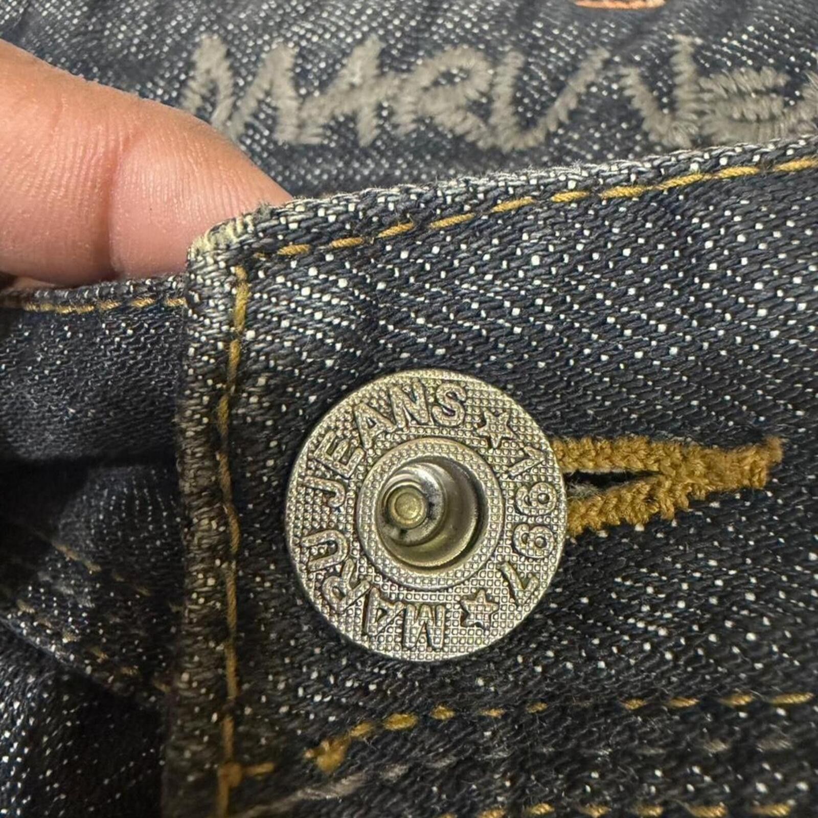 True Religion Y2K vintage Maru carbon black shade straight fit denim jeans Size 31" - 6 Thumbnail