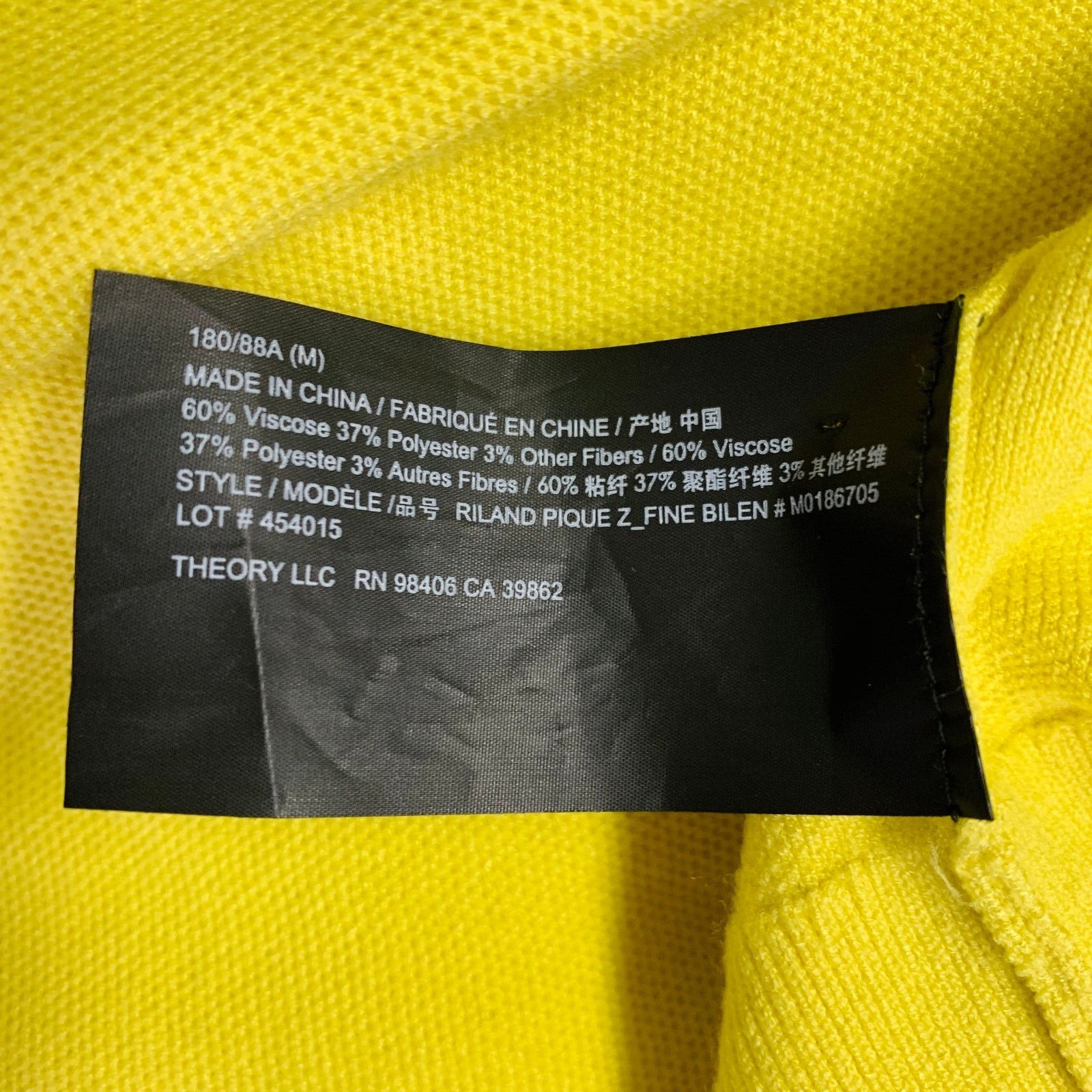 Theory THEORY Size M Yellow Viscose Blend Knit Crew Neck Pullover Size US M / EU 48-50 / 2 - 6 Thumbnail