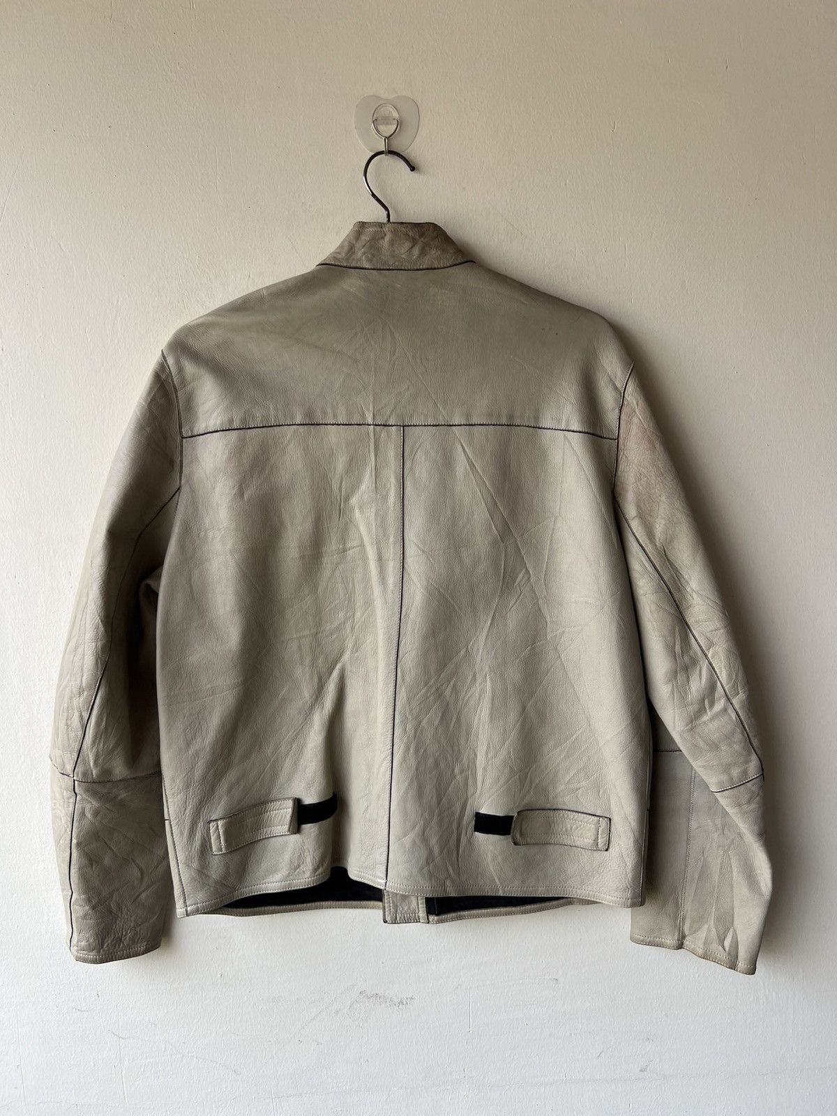 Giorgio Armani Archive Giorgio Armani Le Collezioni Leather Racer Jacket Size US S / EU 44-46 / 1 - 3 Thumbnail
