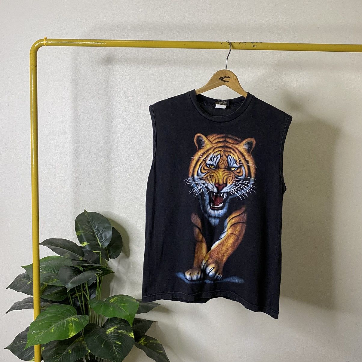 Vintage 1990s Double Sided Tiger Graphic Ed Hardy Style Tank Top Size US M / EU 48-50 / 2 - 1 Thumbnail