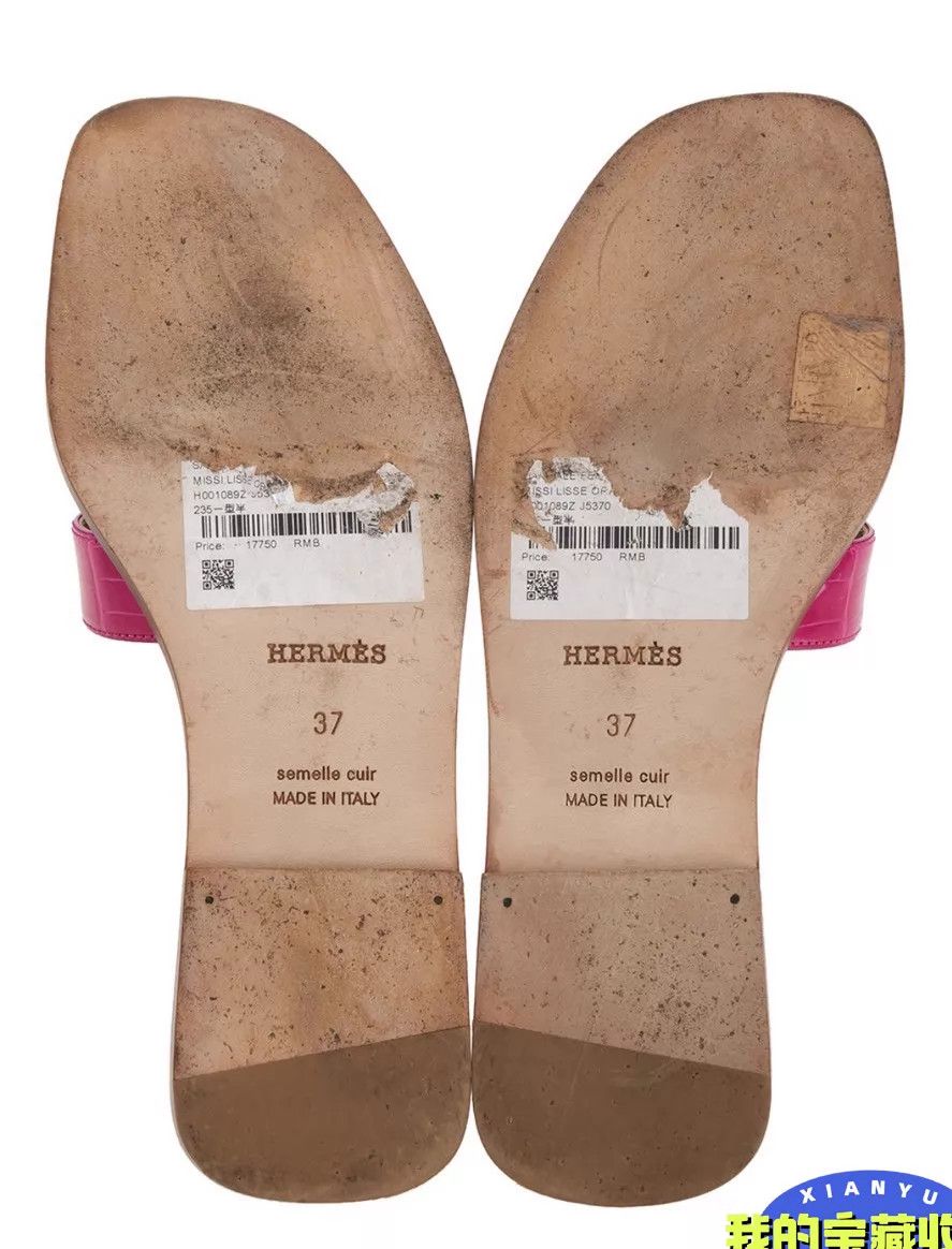 Hermes Hermes croc slippers 37 Size US 6.5 / IT 36.5 - 5 Thumbnail