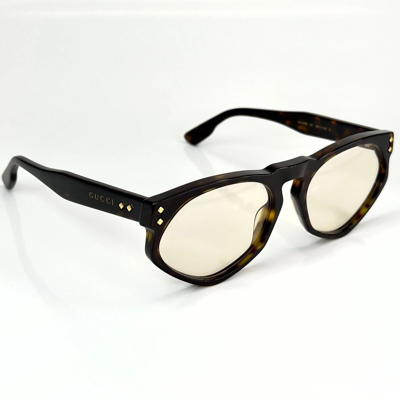 Gucci GUCCI Gg1248S 1248 Brown Marble Angular Style Sunglasses 001 Size ONE SIZE - 5 Thumbnail