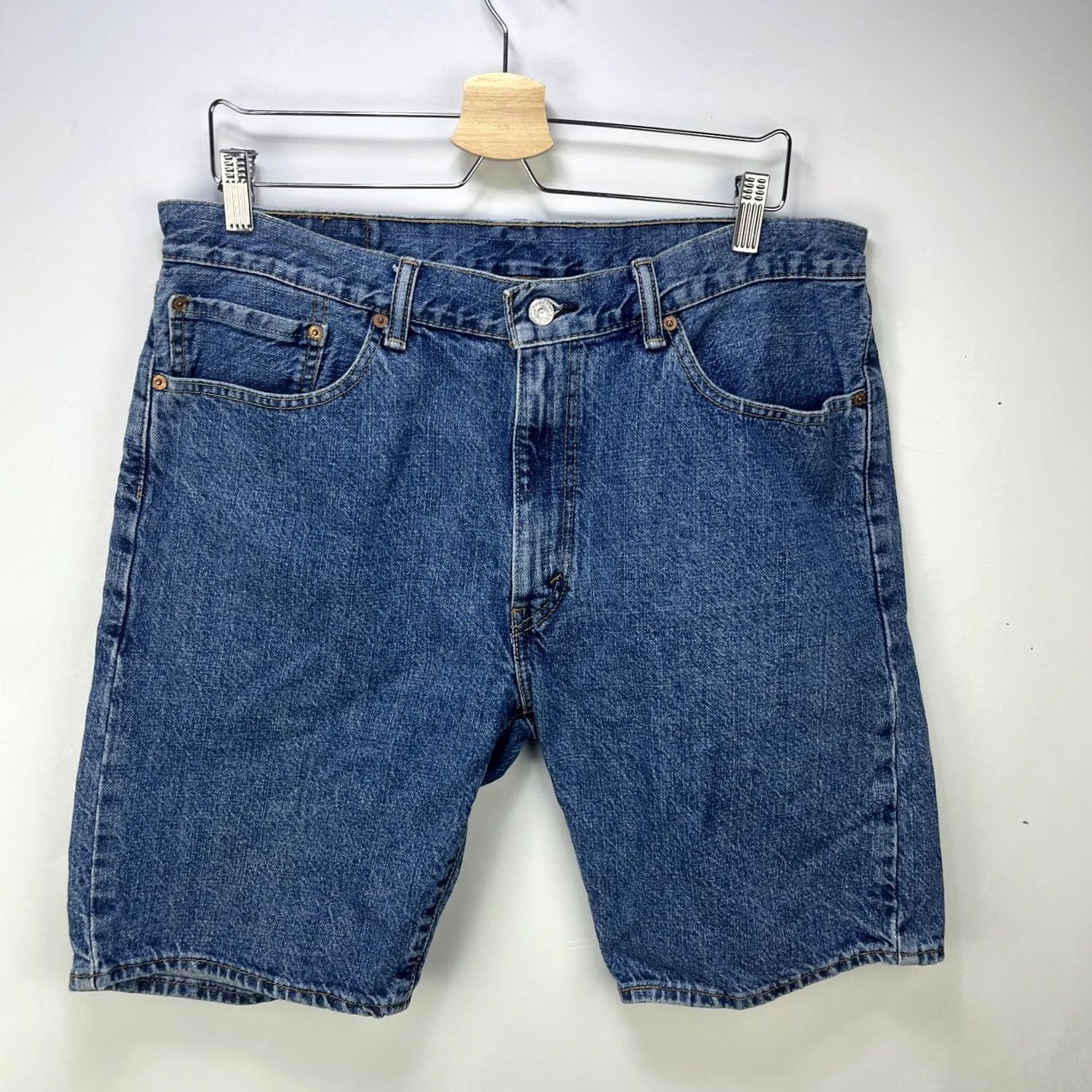Levi's VINTAGE Levi's 505 Regular Fit Denim Jean Shorts W36 Jorts Blue 90s Mens Size US 36 / EU 52 - 3 Thumbnail