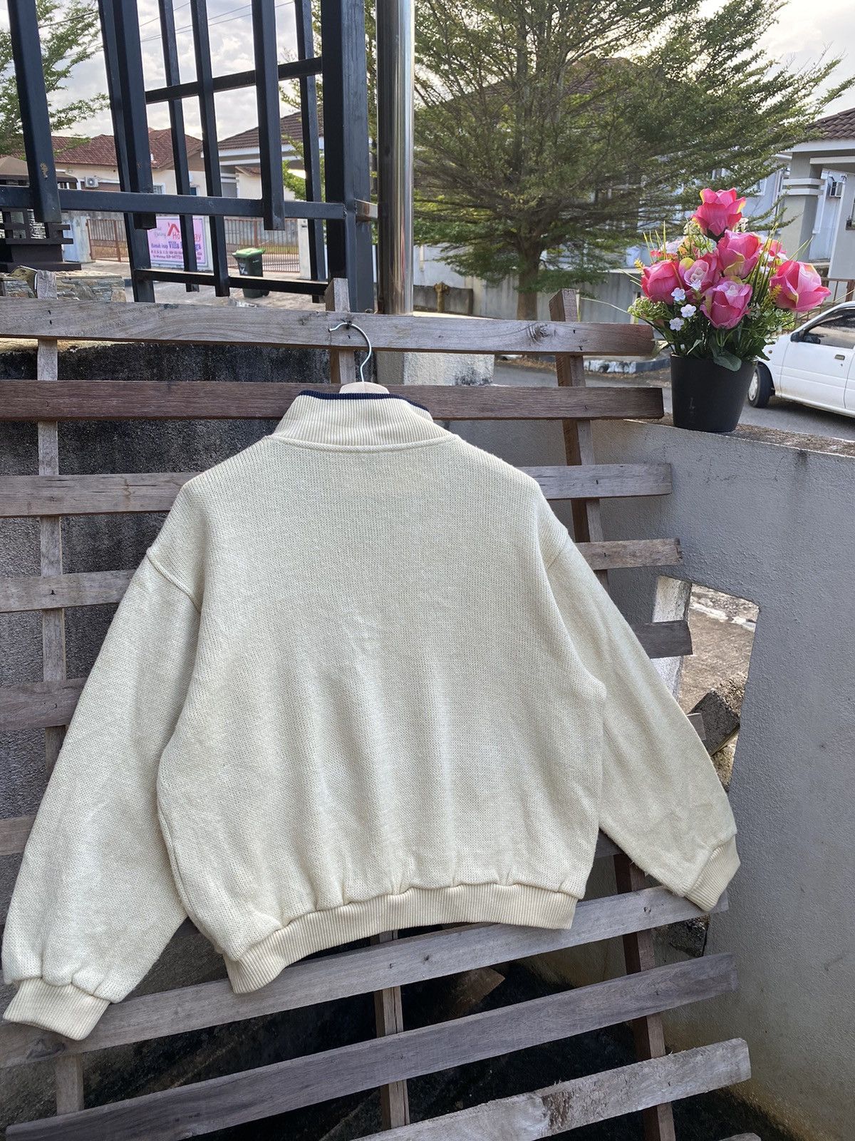 Lacoste Vintage Lacoste Baggy Knitwear Half Zipper Sweatshirt Size US L / EU 52-54 / 3 - 5 Thumbnail
