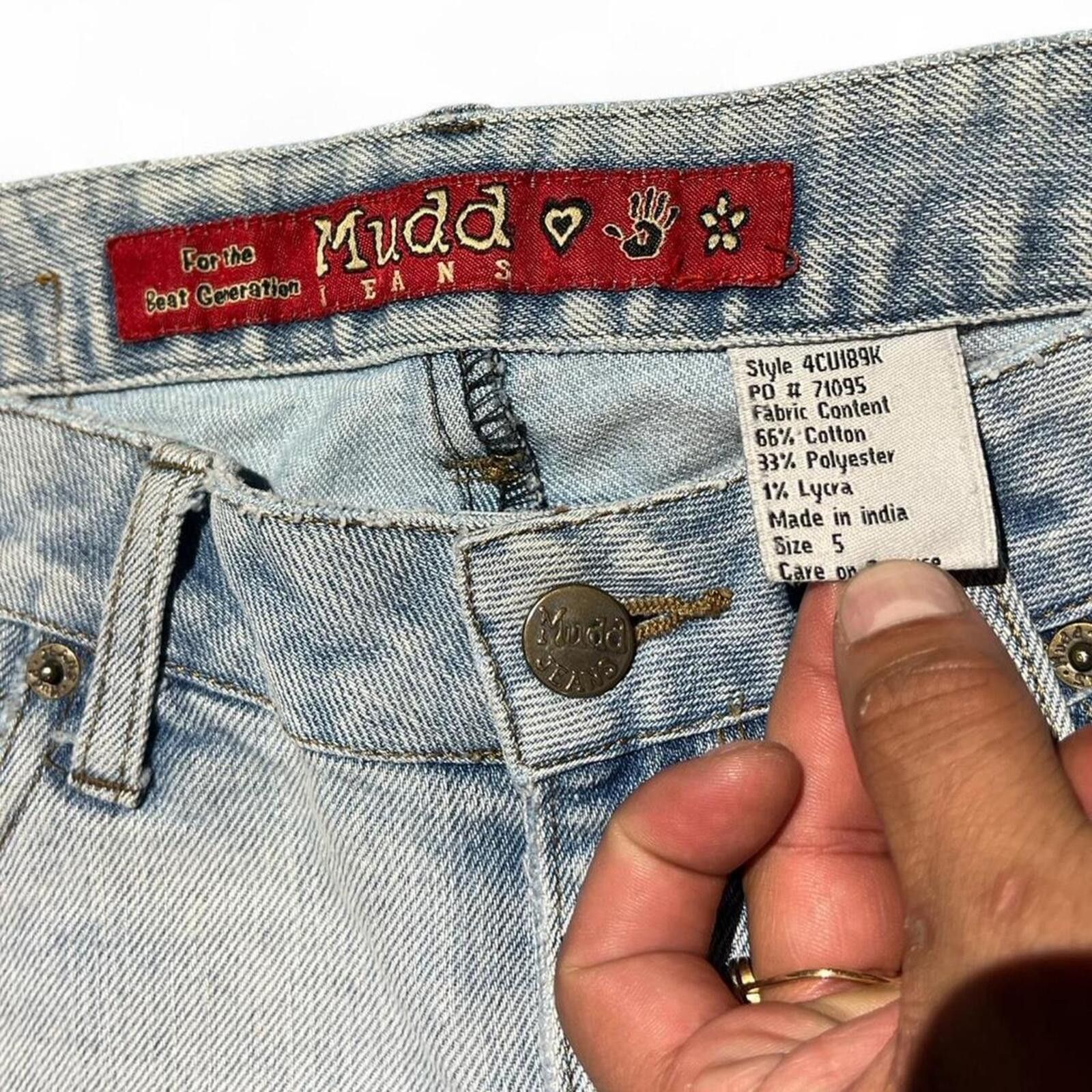 Other Vintage Mudd Jeans Rainbow Flare Jeans Size 28" / US 6 / IT 42 - 4 Thumbnail