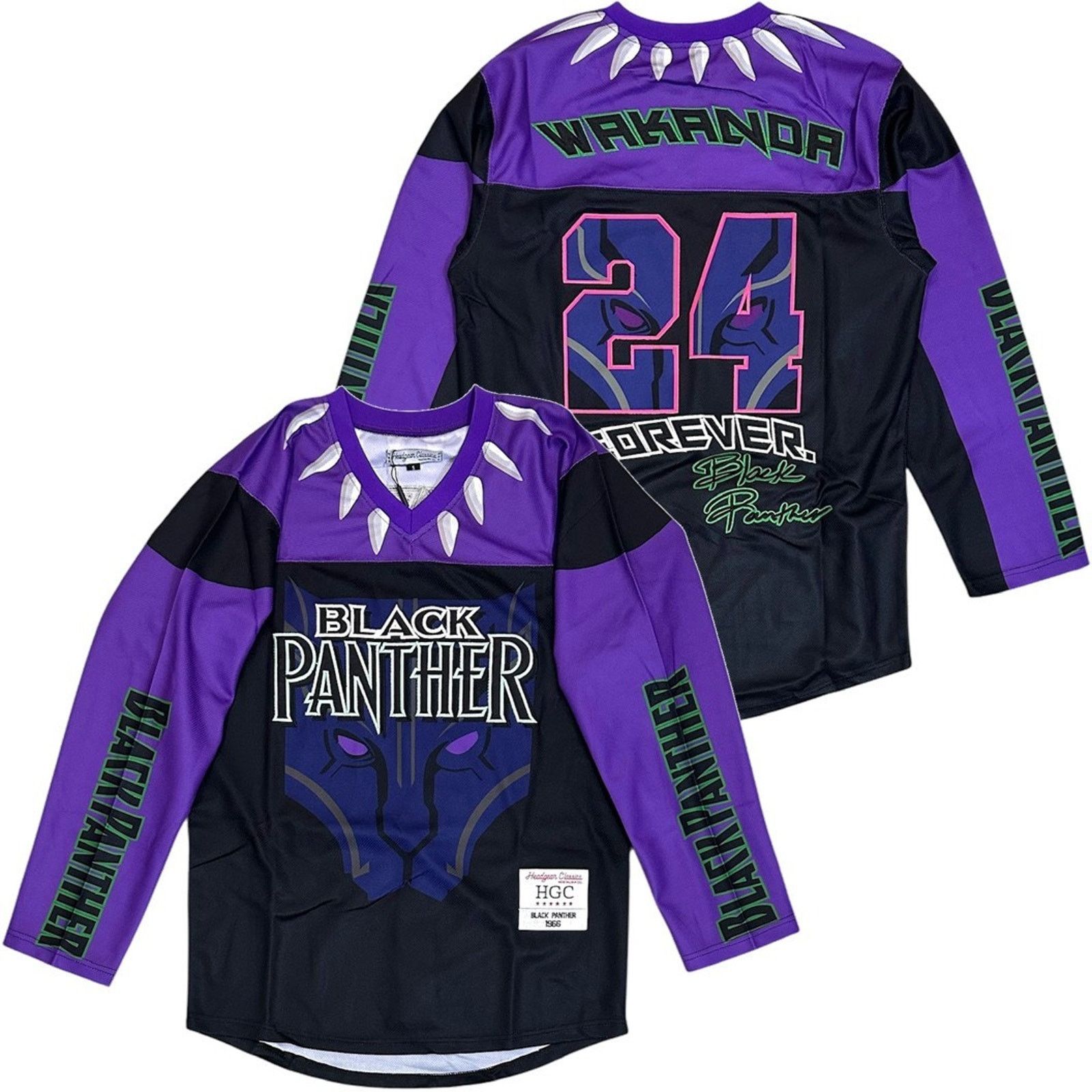 Black Panther Headgear Classics Embroidered Hockey Jersey
