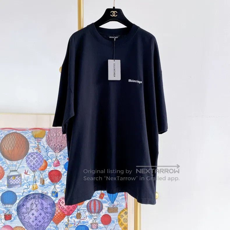 Balenciaga Balenciaga Letter Logo Black T-Shirt Size US L / EU 52-54 / 3 - 1 Thumbnail