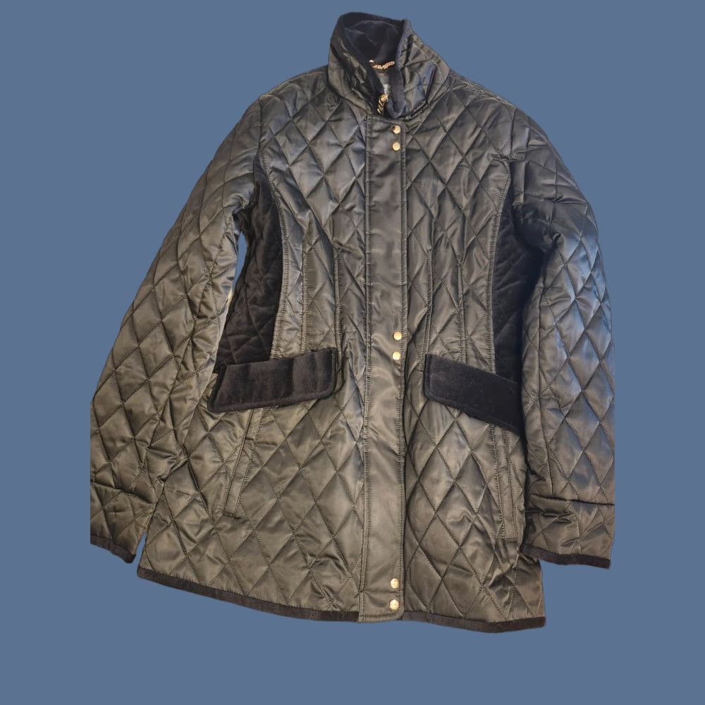 Vince Camuto Vince Camuto Quilt ed Jacket Women's M Black Parka Coat Full Zip Riding Quilted Size M / US 6-8 / IT 42-44 - 1 Thumbnail