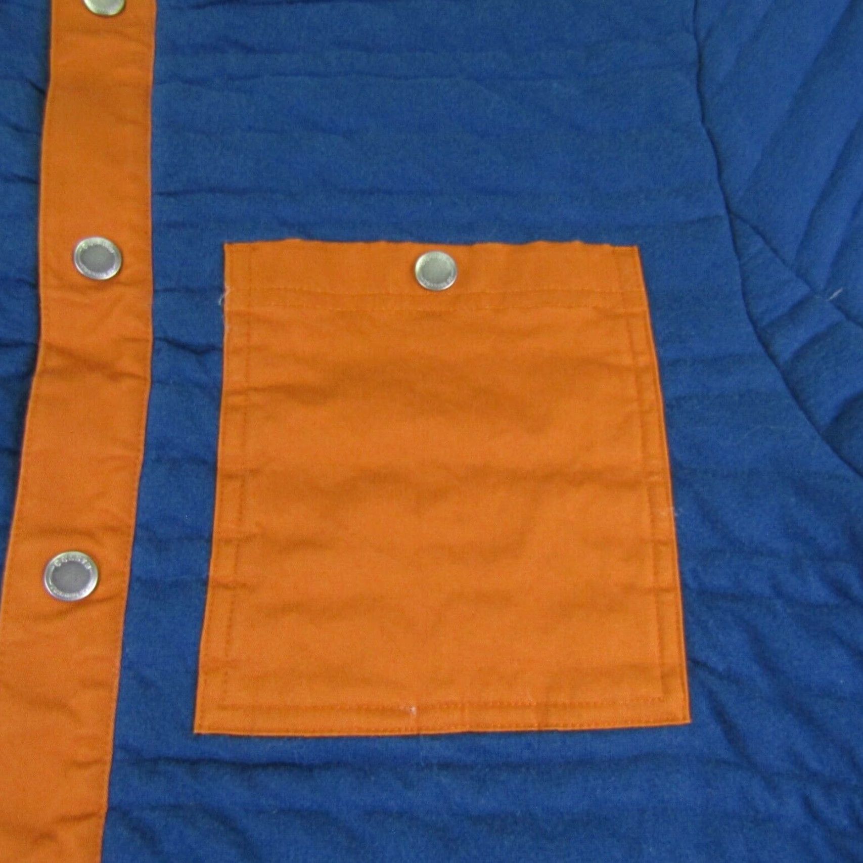 Vintage Duluth Jacket Mens Large Blue Orange Quilted Flintlock Snap Up Ribbed Mock Neck Size US L / EU 52-54 / 3 - 3 Thumbnail