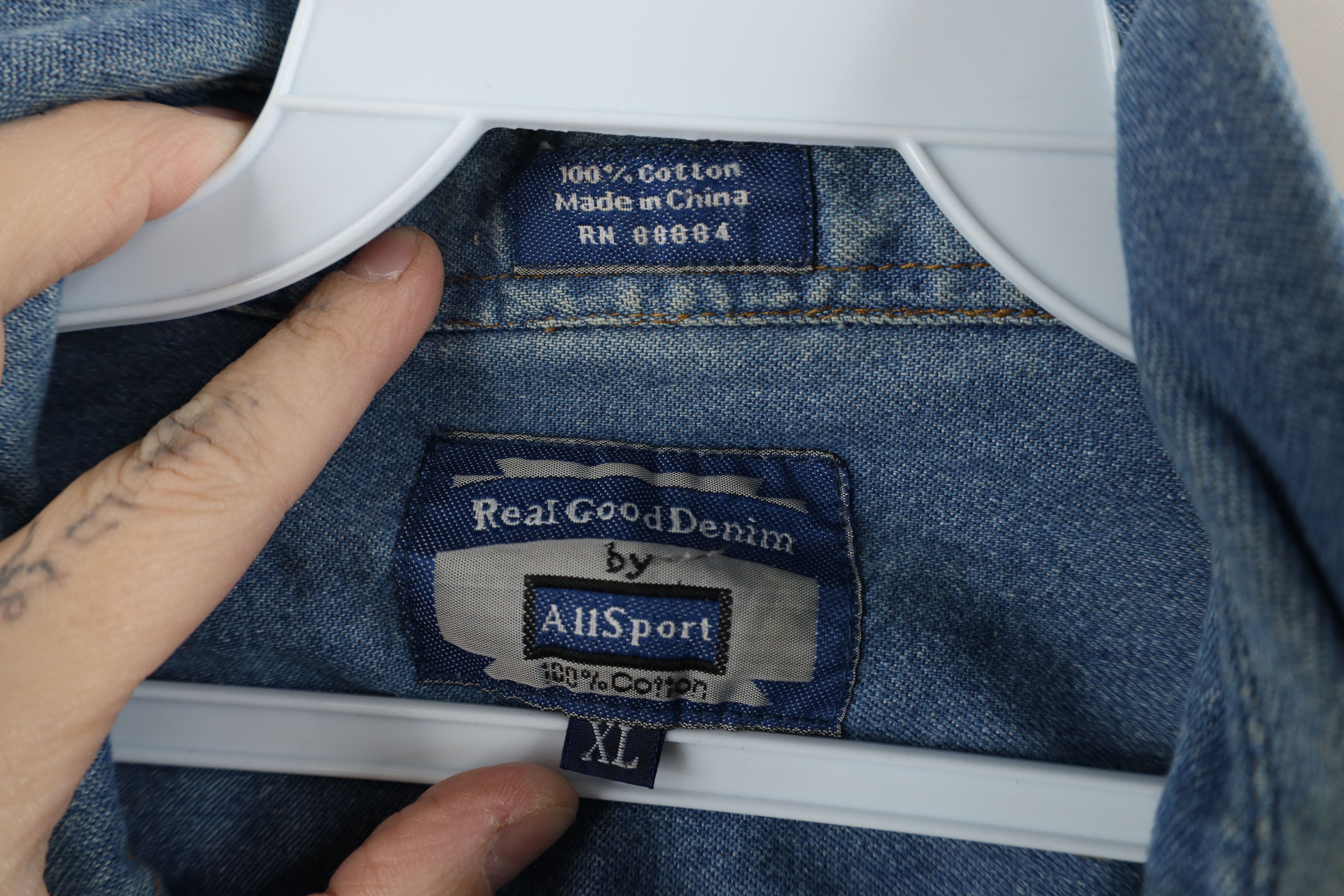 Vintage Vintage 90s Star Park Horse Racing Denim Jean Button Shirt Size US XL / EU 56 / 4 - 11 Thumbnail