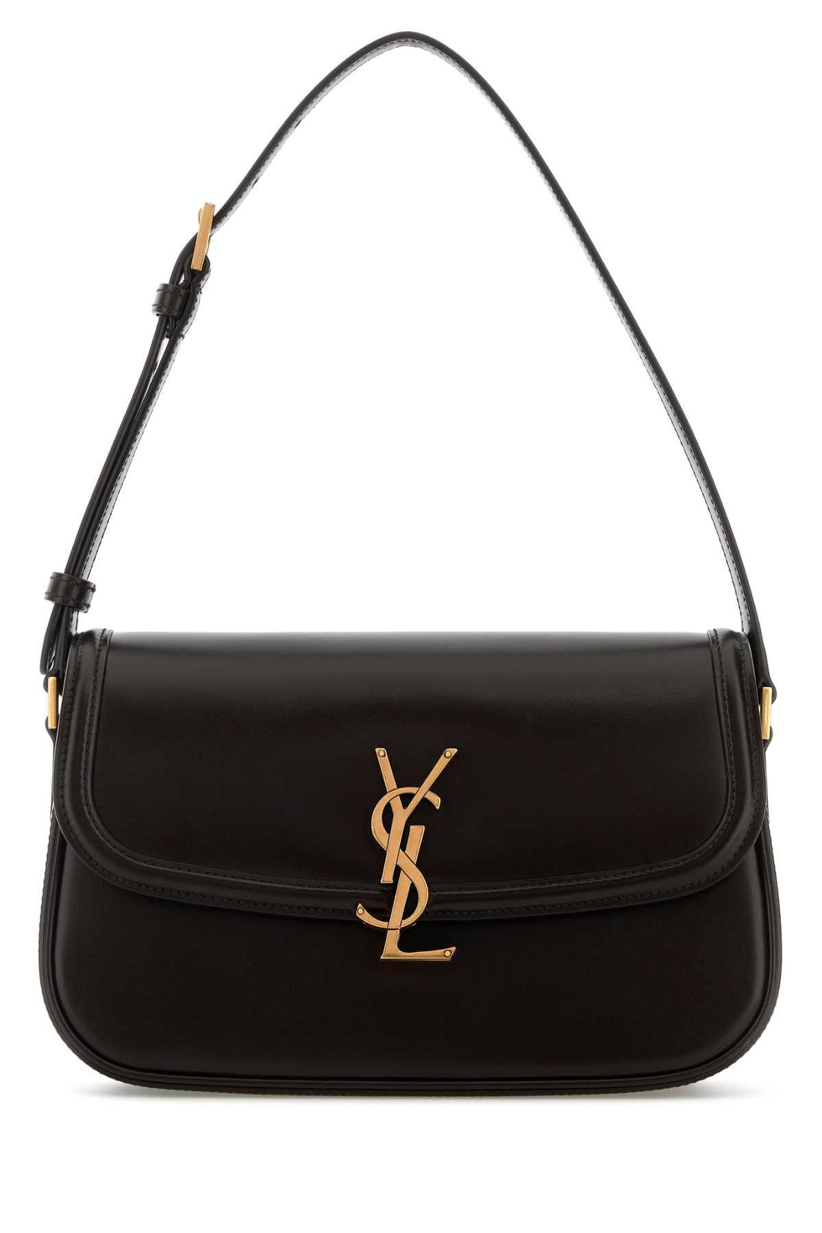 Saint Laurent Paris Dark Brown Leather Solferino Shoulder Bag Size ONE SIZE - 1 Thumbnail