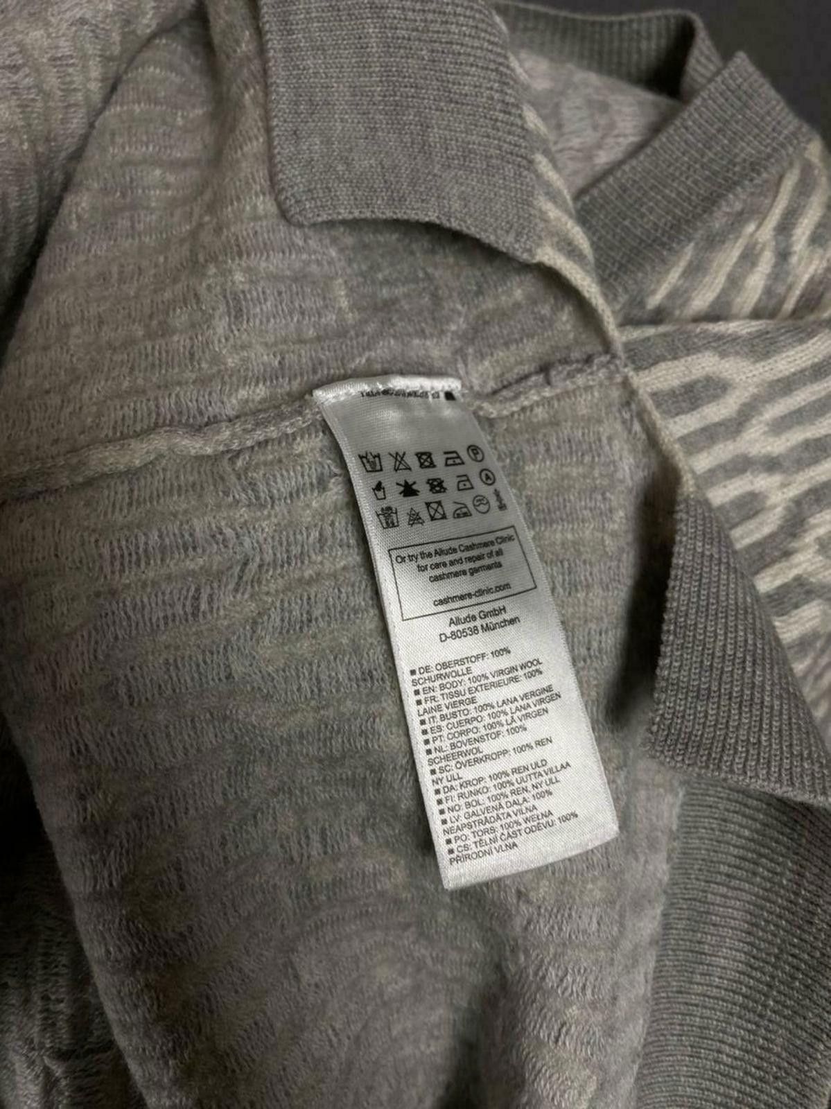 Designer Ladies Allude Grey V-Neck Wool Long Sleeve Sweater Size M Size M / US 6-8 / IT 42-44 - 12 Thumbnail