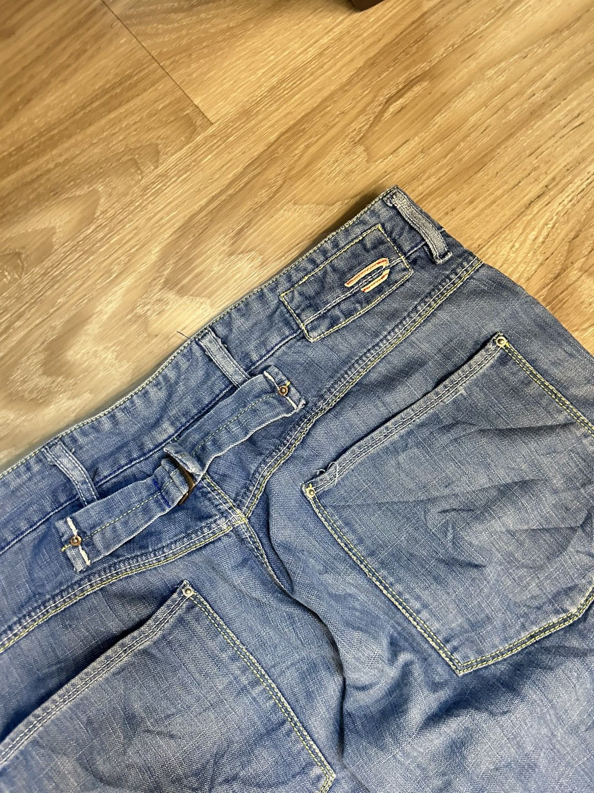 Diesel Vintage Diesel Distressed Baggy Flare Denim Pants Cinch Back Size US 33 - 7 Thumbnail