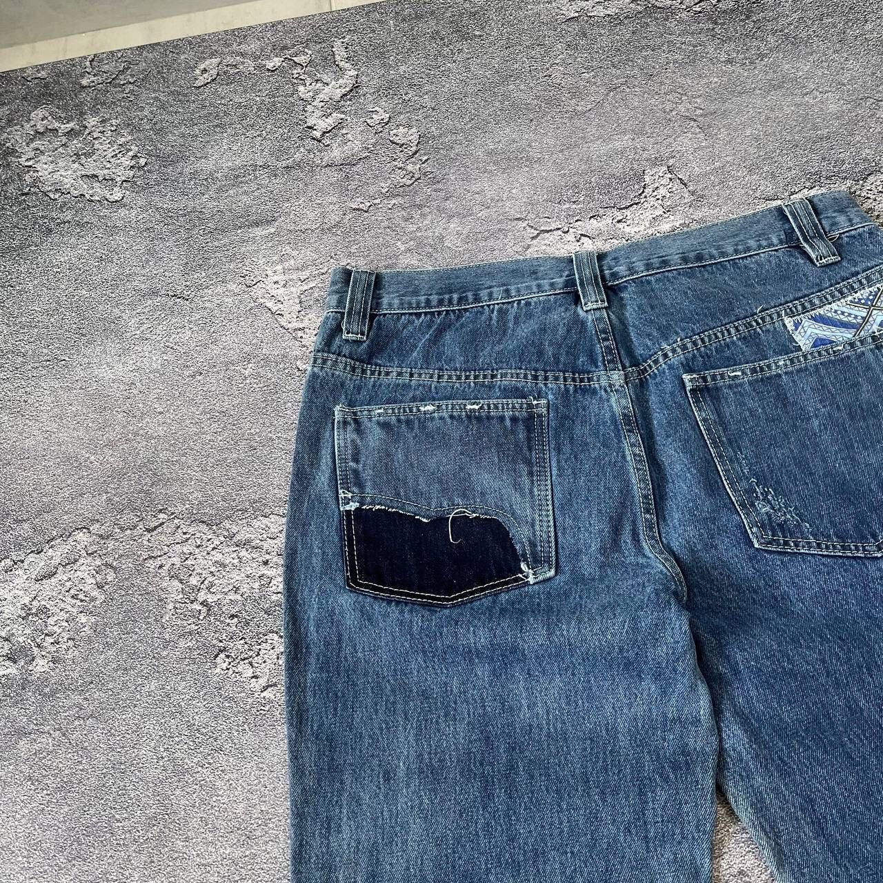 Japanese Brand Jeans Dirty Pants Faded Crash Denim Thrashed Y2K Distressed Size US 34 / EU 50 - 2 Thumbnail