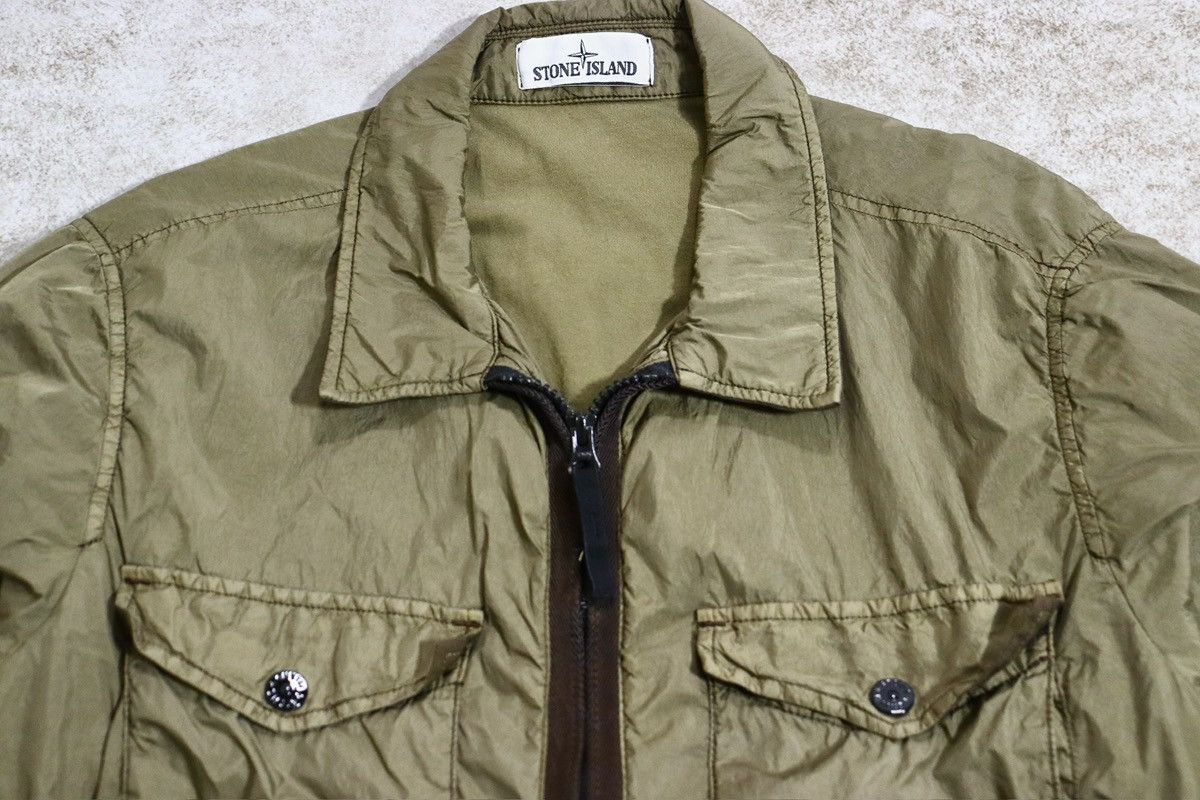 Stone Island Stone Island Garment Dyed Crinkle Cotton Lined Overshirt Size US M / EU 48-50 / 2 - 4 Thumbnail