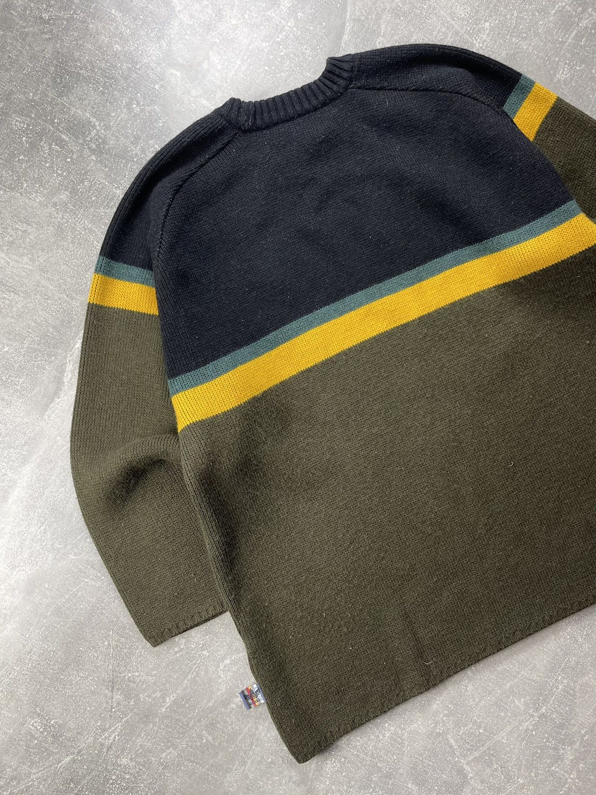 Adidas Adidas Black Green Knit Wool Sweater Size M 2000s Size US M / EU 48-50 / 2 - 7 Thumbnail